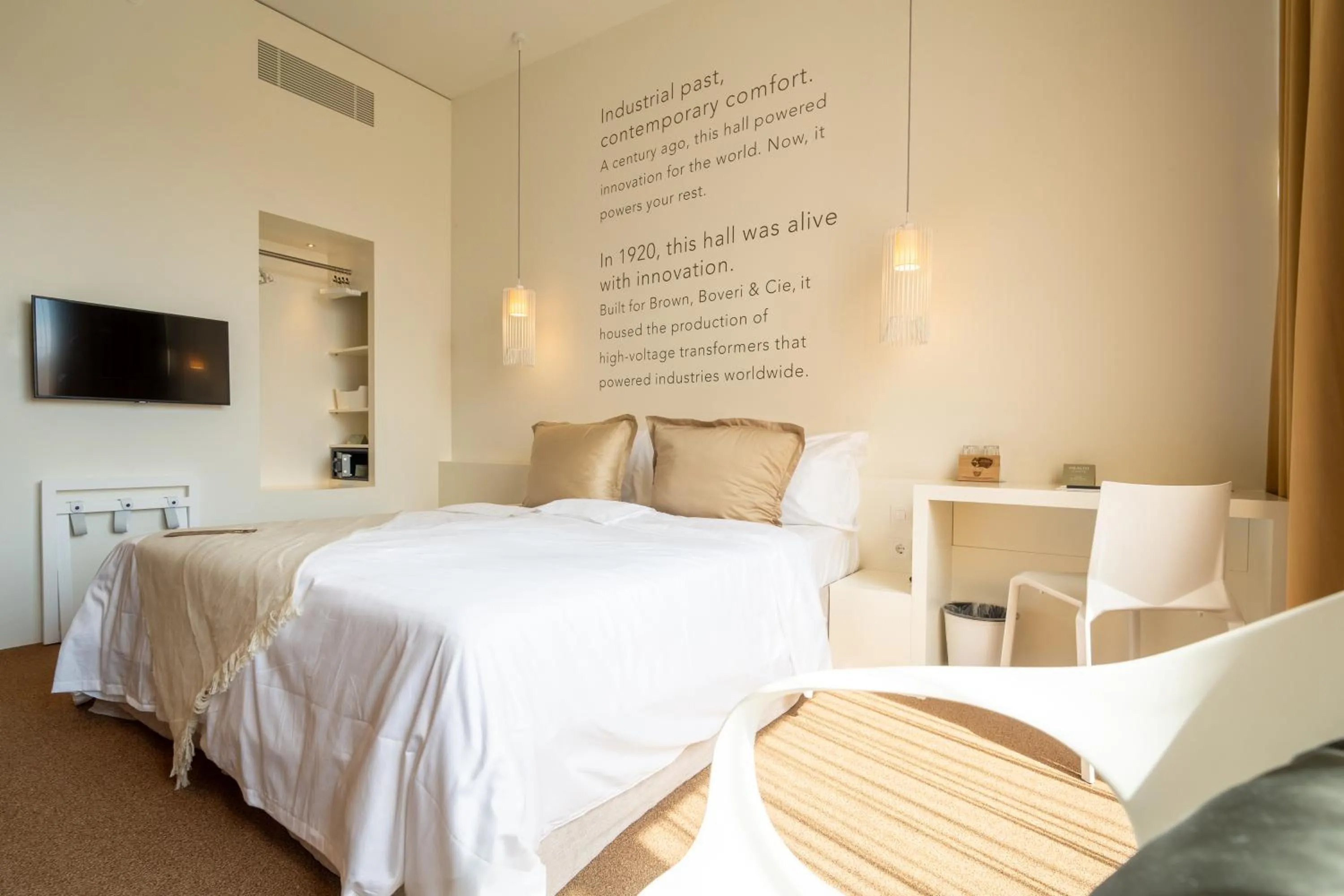 Bed in Trafo Hotel Baden