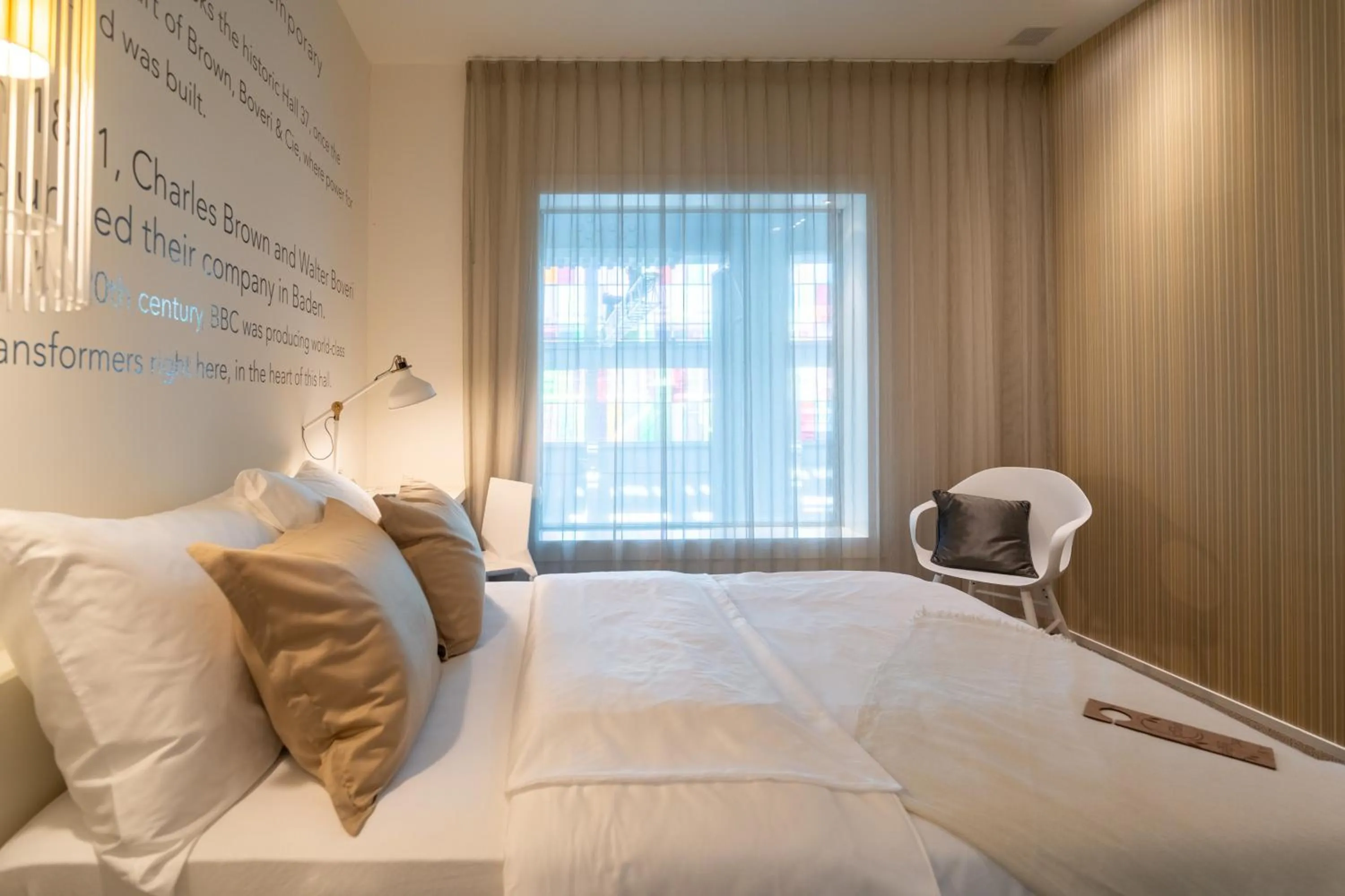 Bed in Trafo Hotel Baden