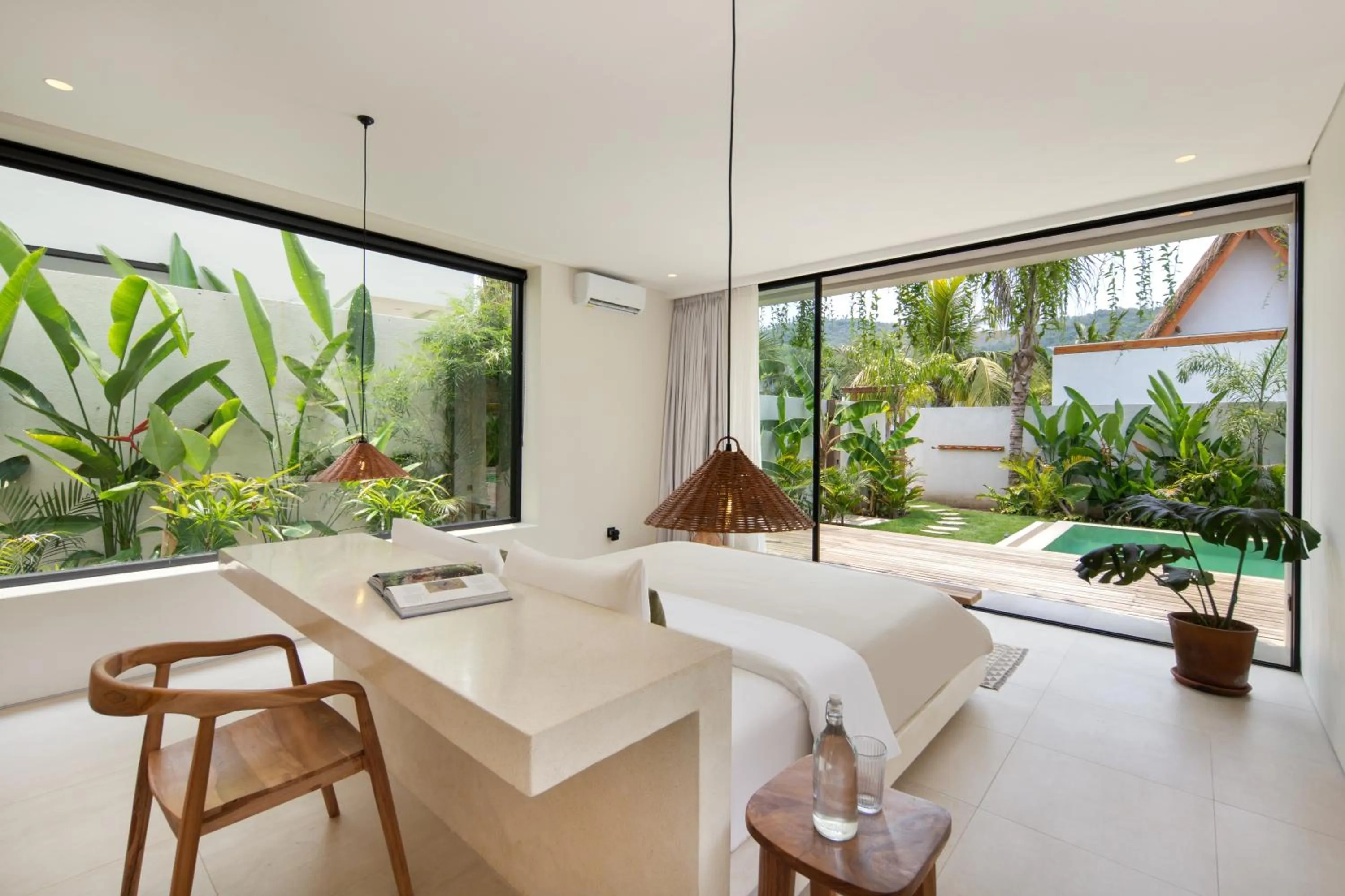 Pool view in Tias Villas