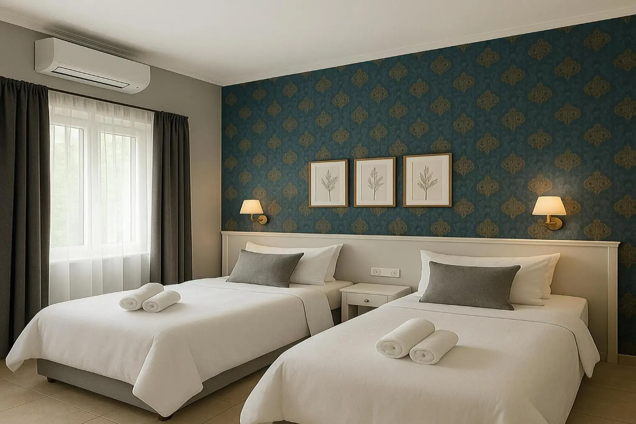Deluxe Twin Room in Çorlu Safir Hotel & City Center Deluxe Twin Room in Çorlu Safir Hotel & City Center