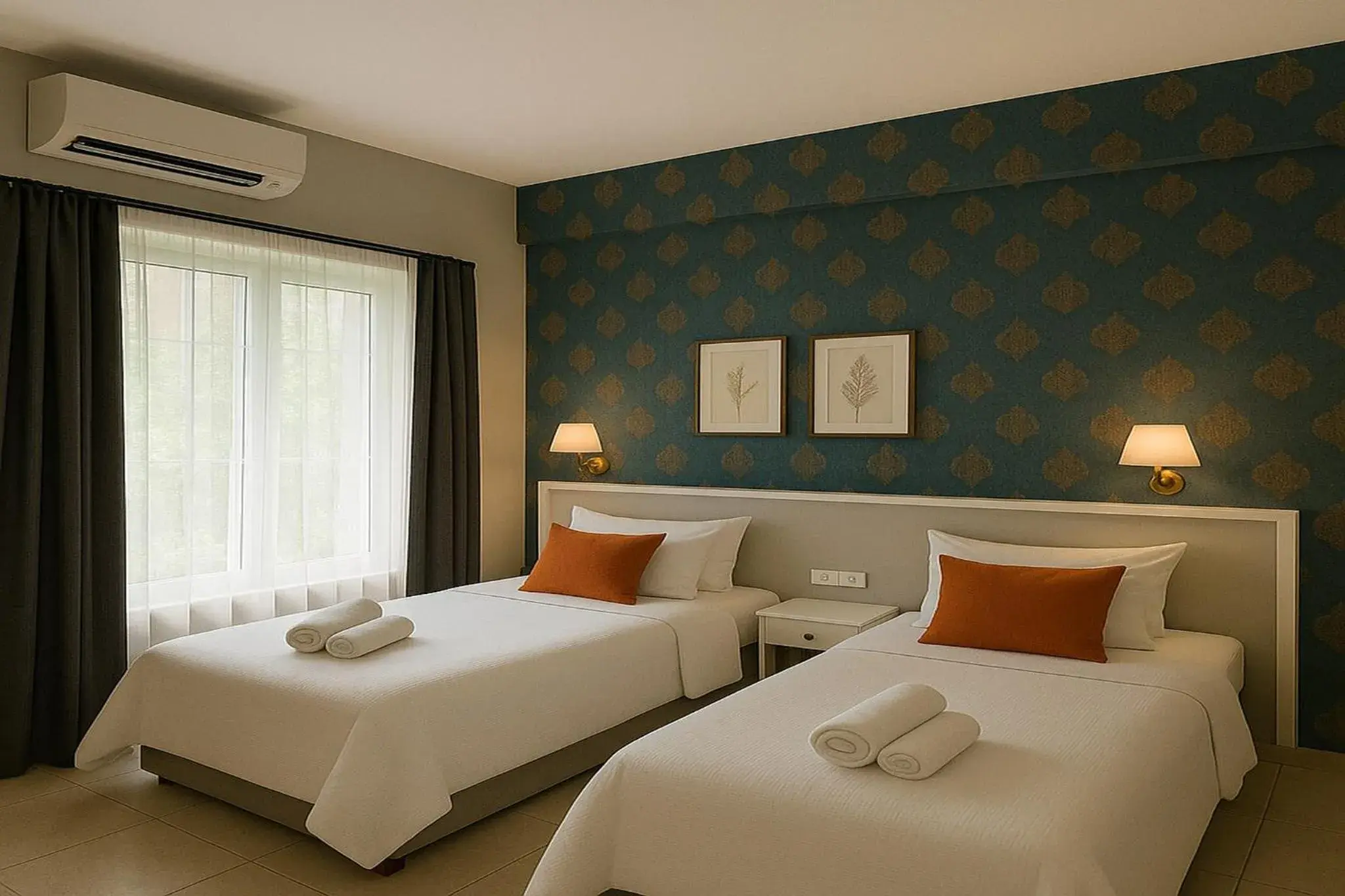 Deluxe Twin Room in Çorlu Safir Hotel & City Center Deluxe Twin Room in Çorlu Safir Hotel & City Center