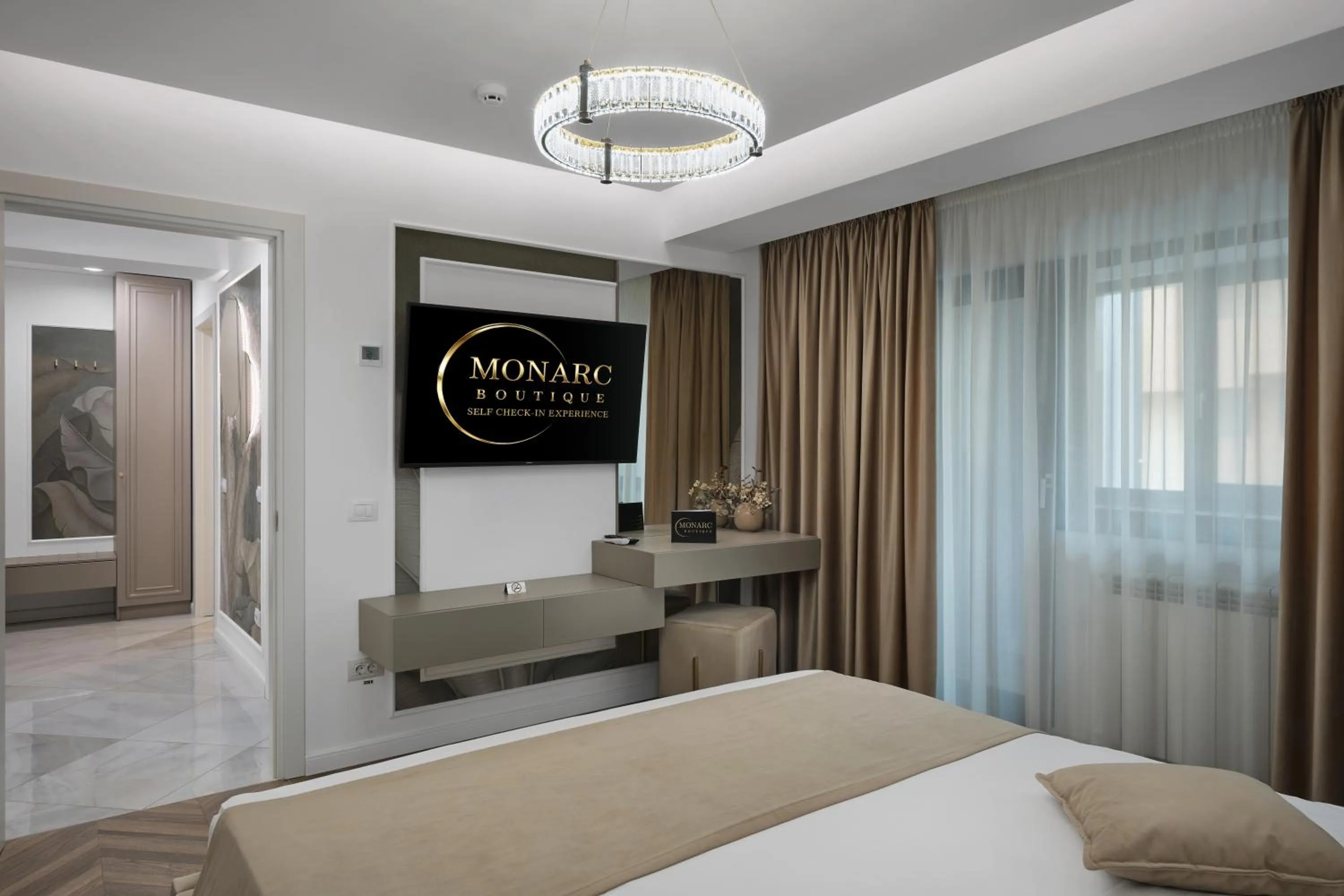 Bed in MONARC Boutique ApartHotel - SELF CHECK-IN