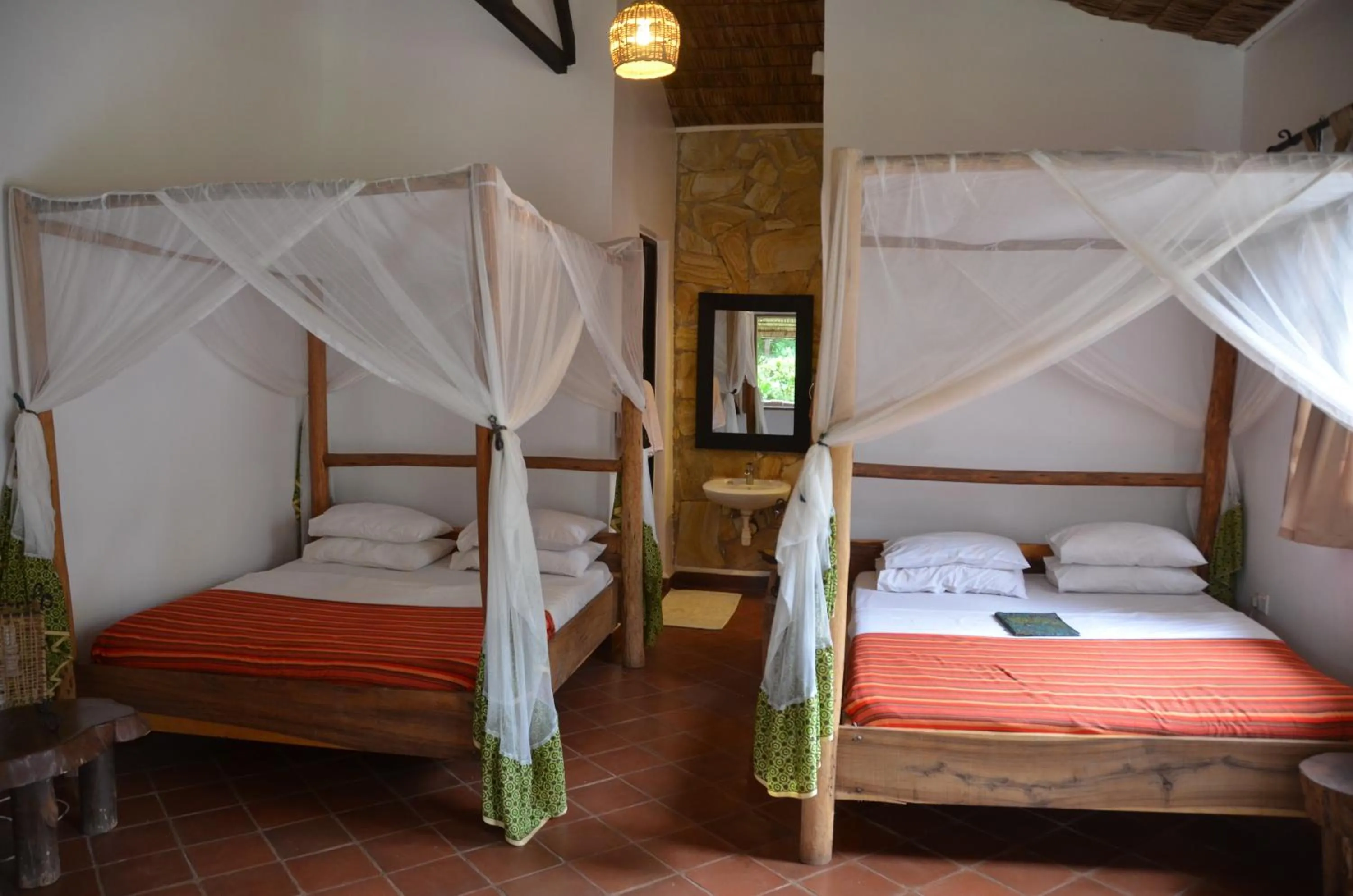 Bed in Honey Badger Lodge