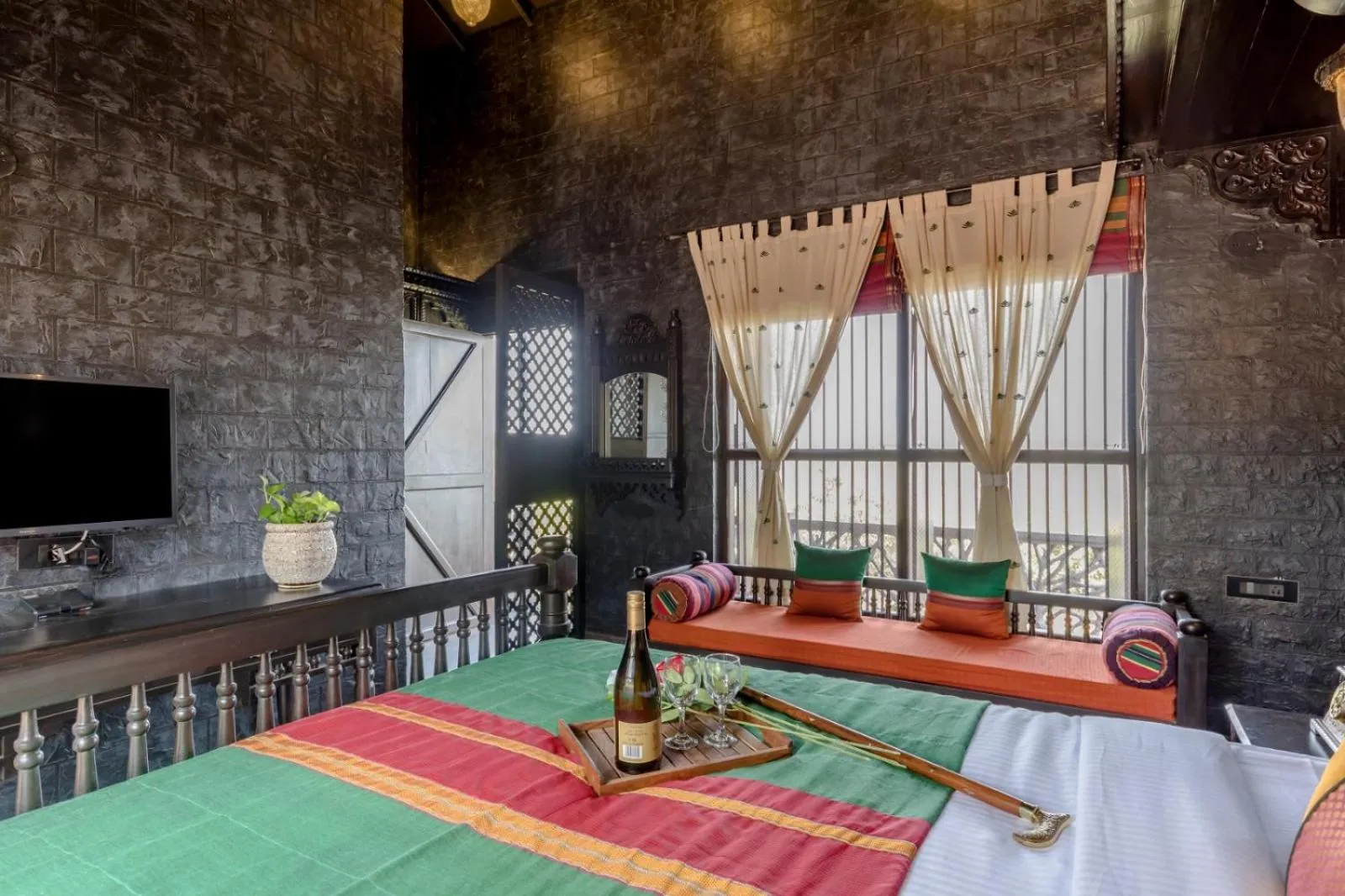 Bed in Dio Regaalo Theme Resort, Ratnagiri