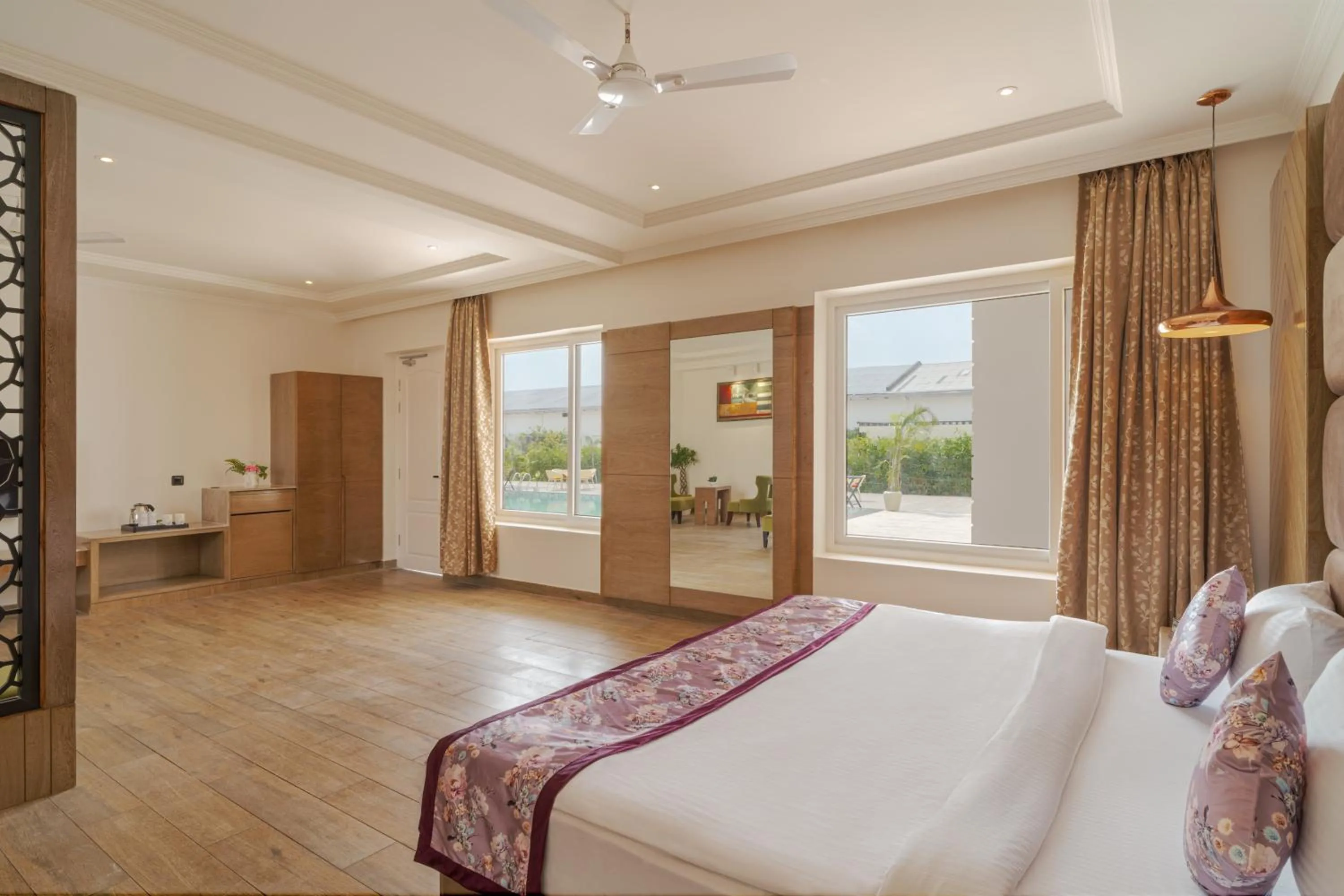 Bed in Rudra Imperial Resort