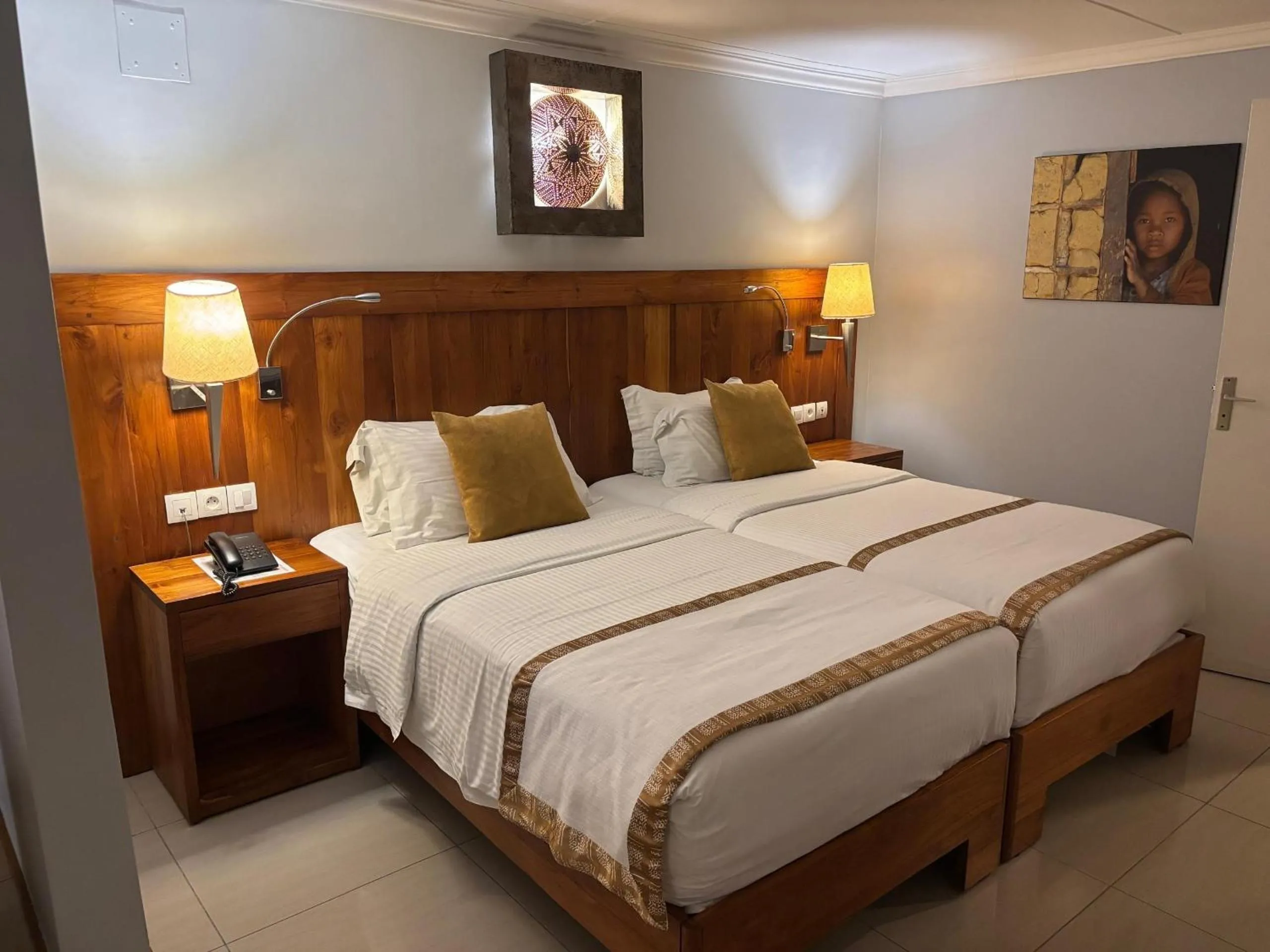 Bed in Hotel Du Lac