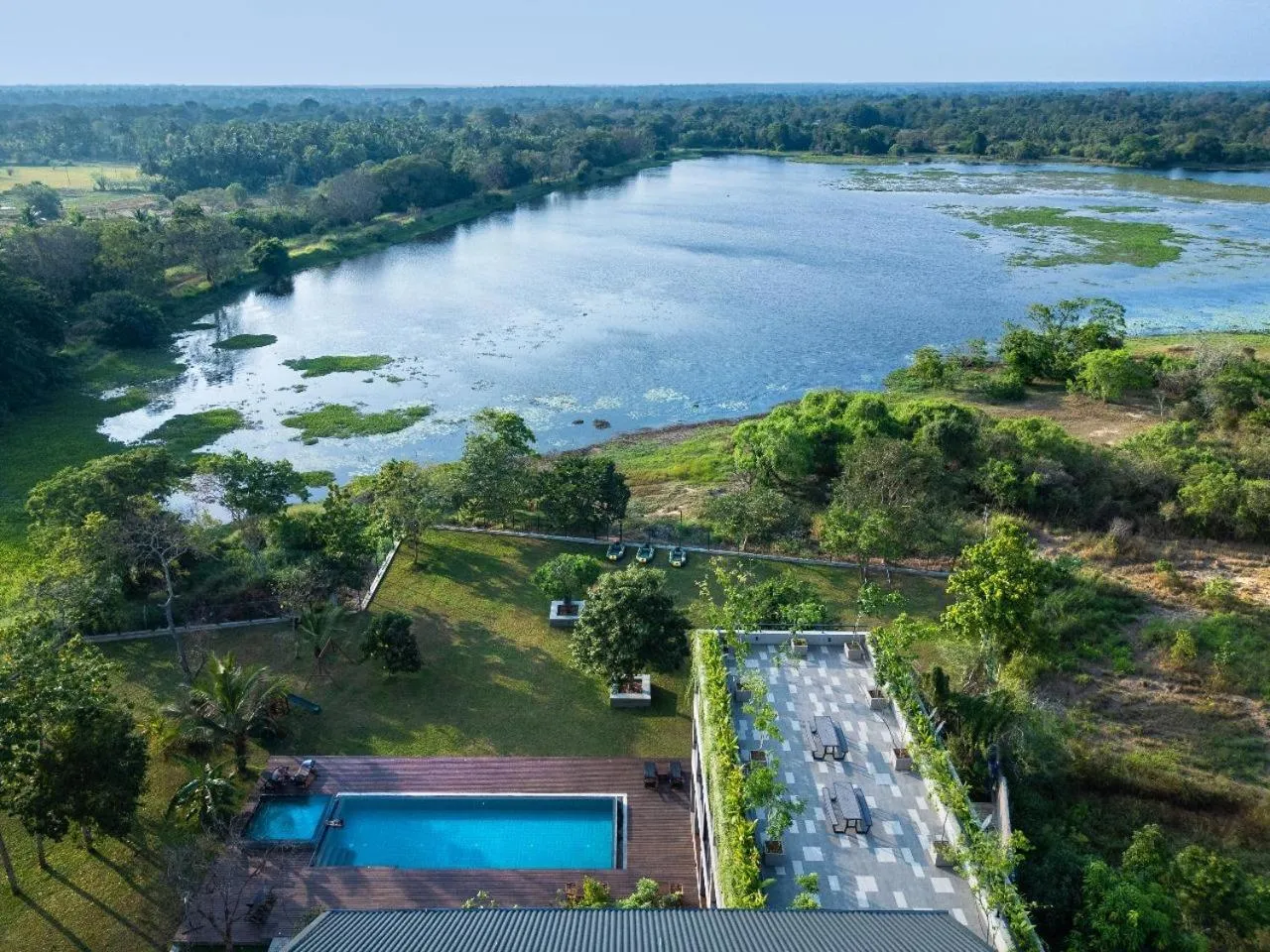 Bird's eye view in Thimbiri Wewa Resort Wilpattu