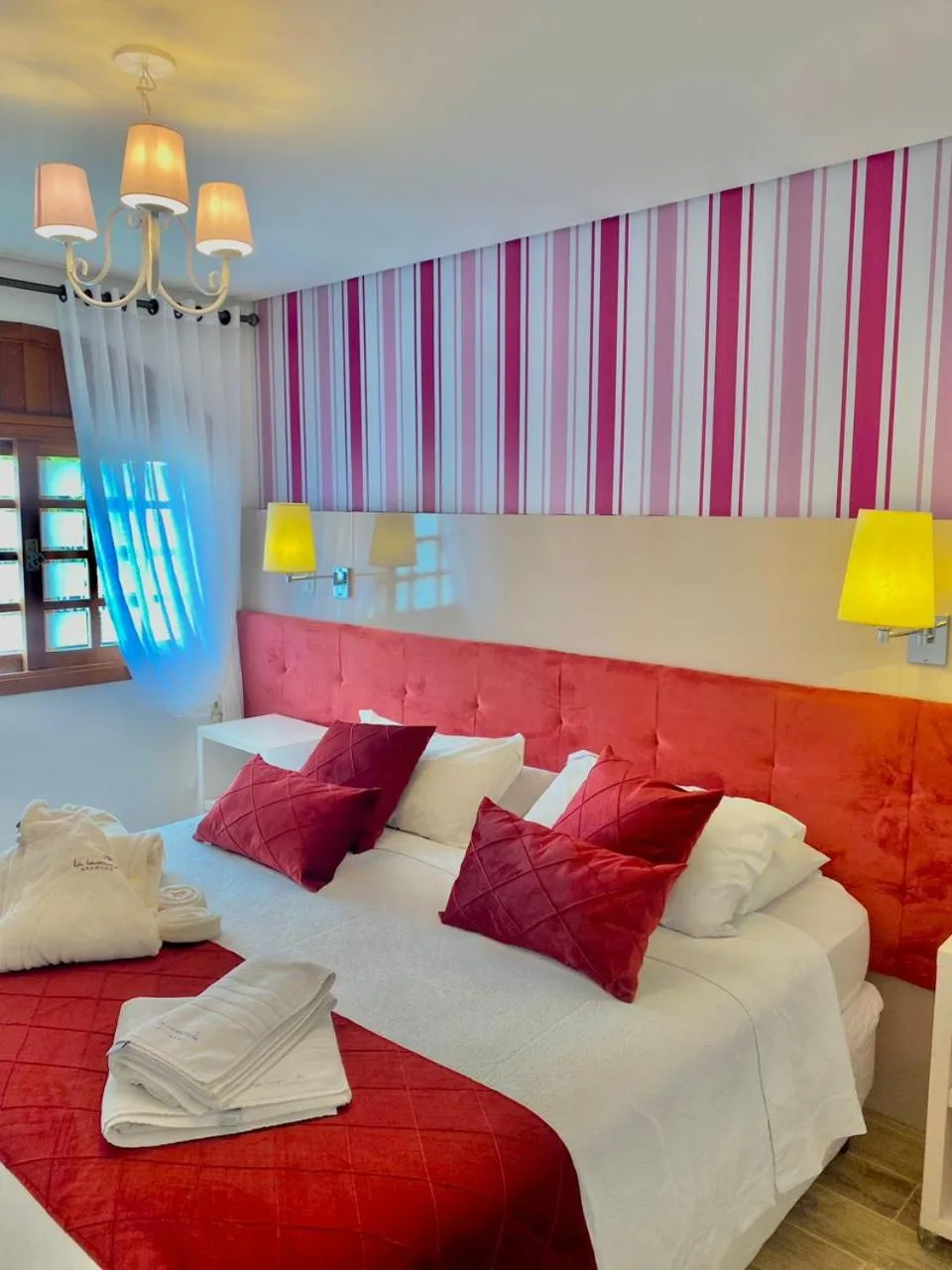 Bed in Pousada La Lavande