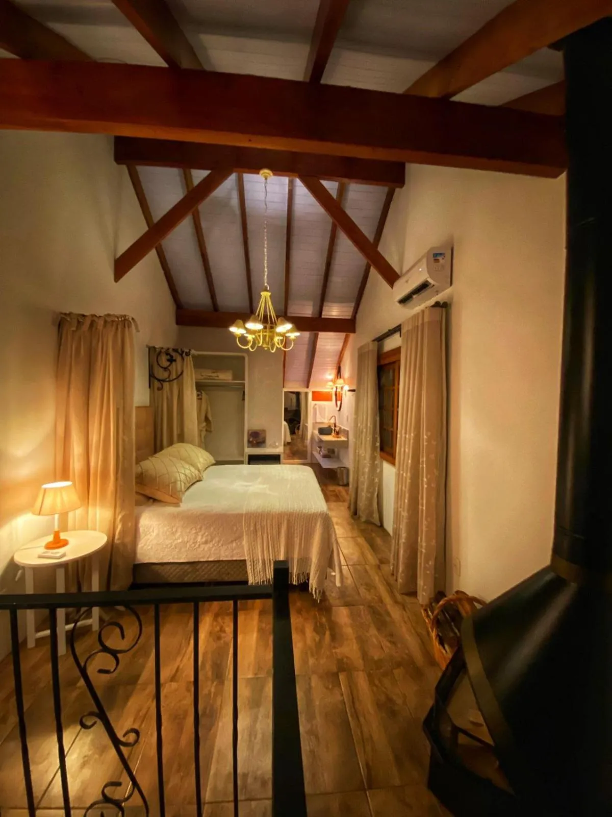 Bed in Pousada La Lavande