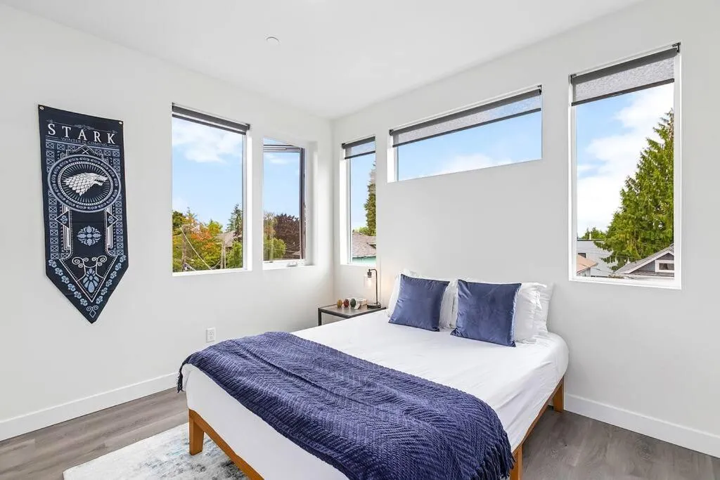 Bed in The Sweet Suite in the North