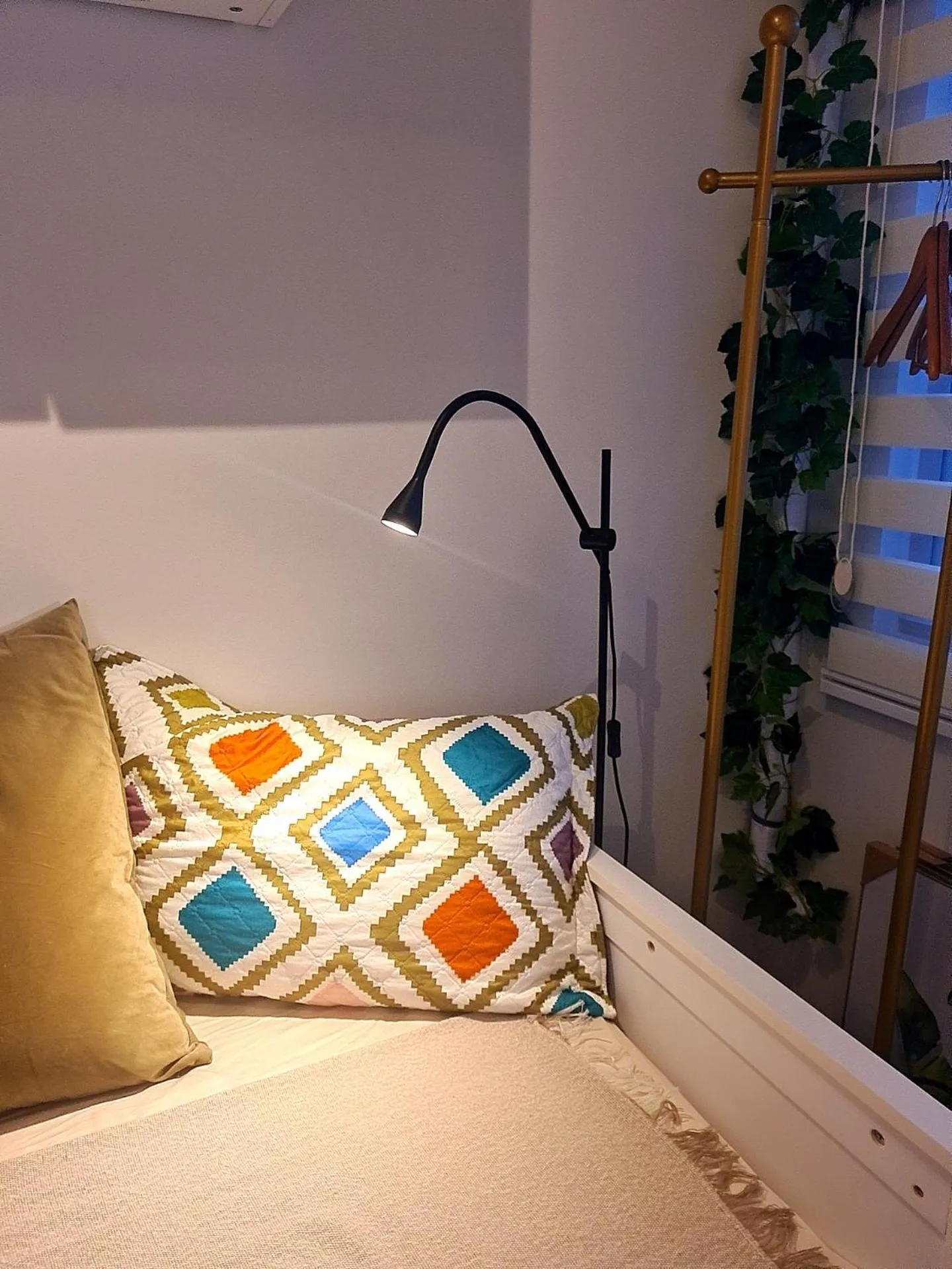 Seating area, Bed in Cozy Penthouse 2BR Suite w Balcony - Amazing Manila Bay View and City Skyline near MOA