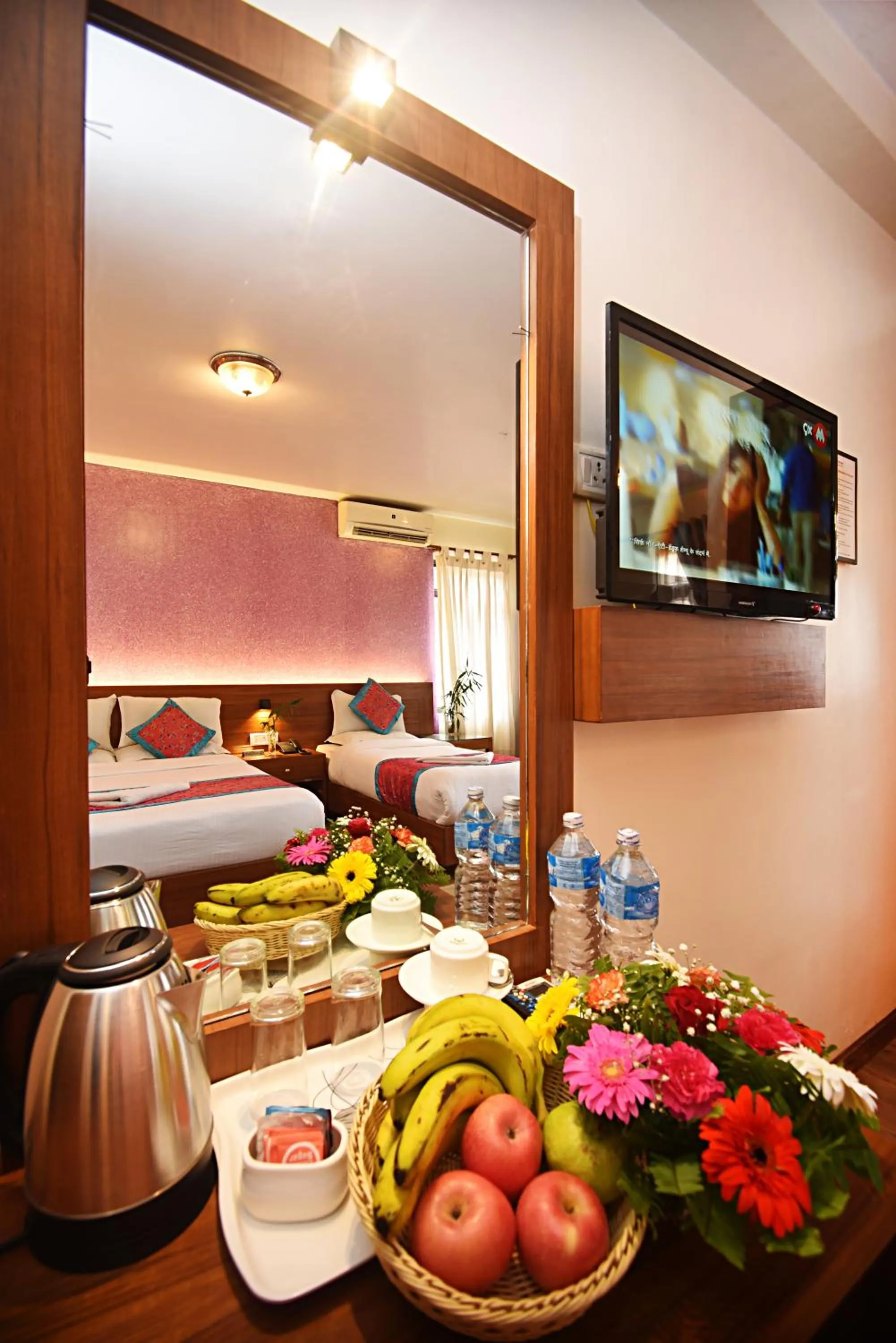 TV and multimedia, Bed in Hotel Amaryllis Kathmandu