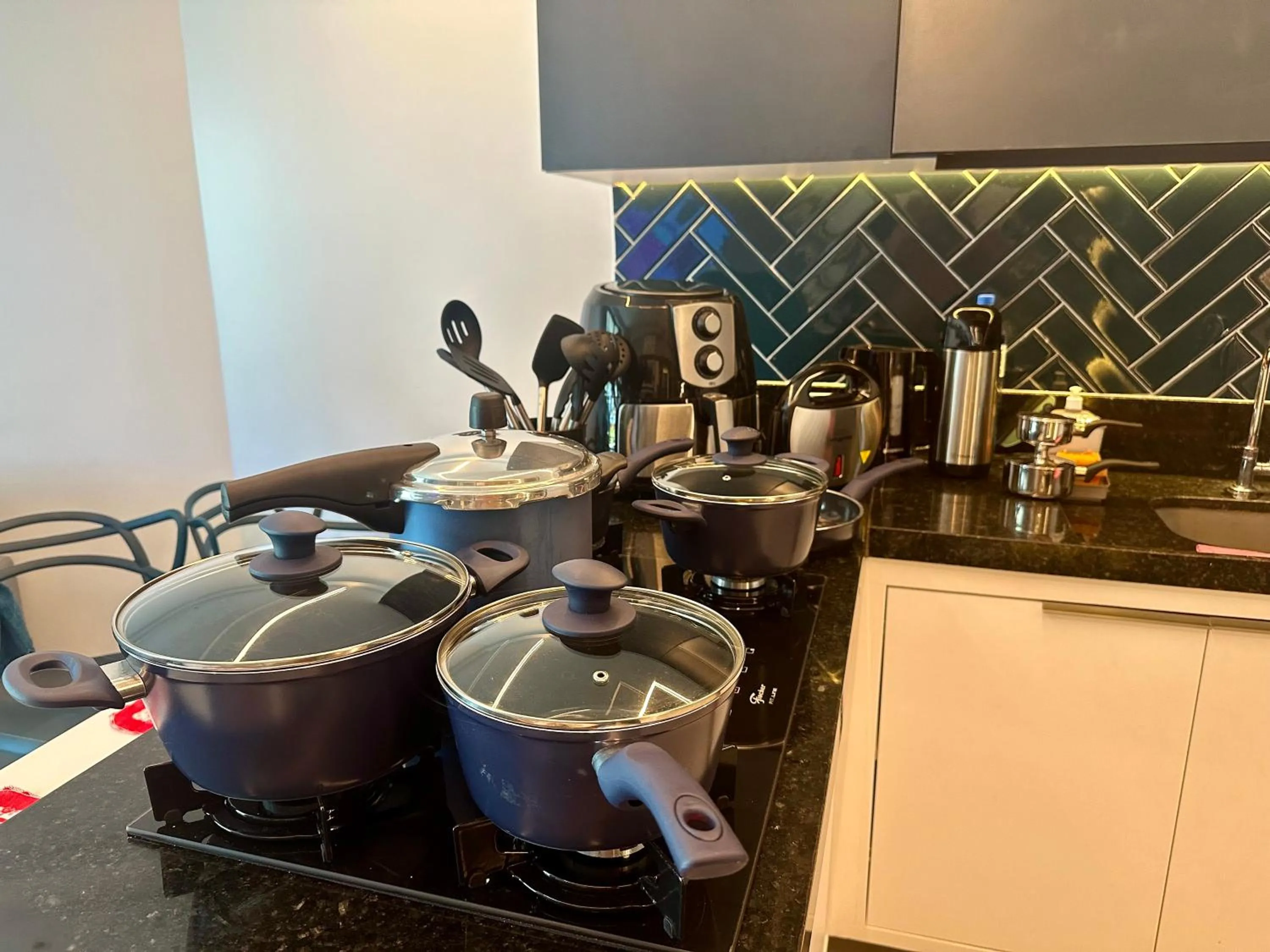 kitchen in Flat Luxo - Pé na Areia - Maui Beach Residence