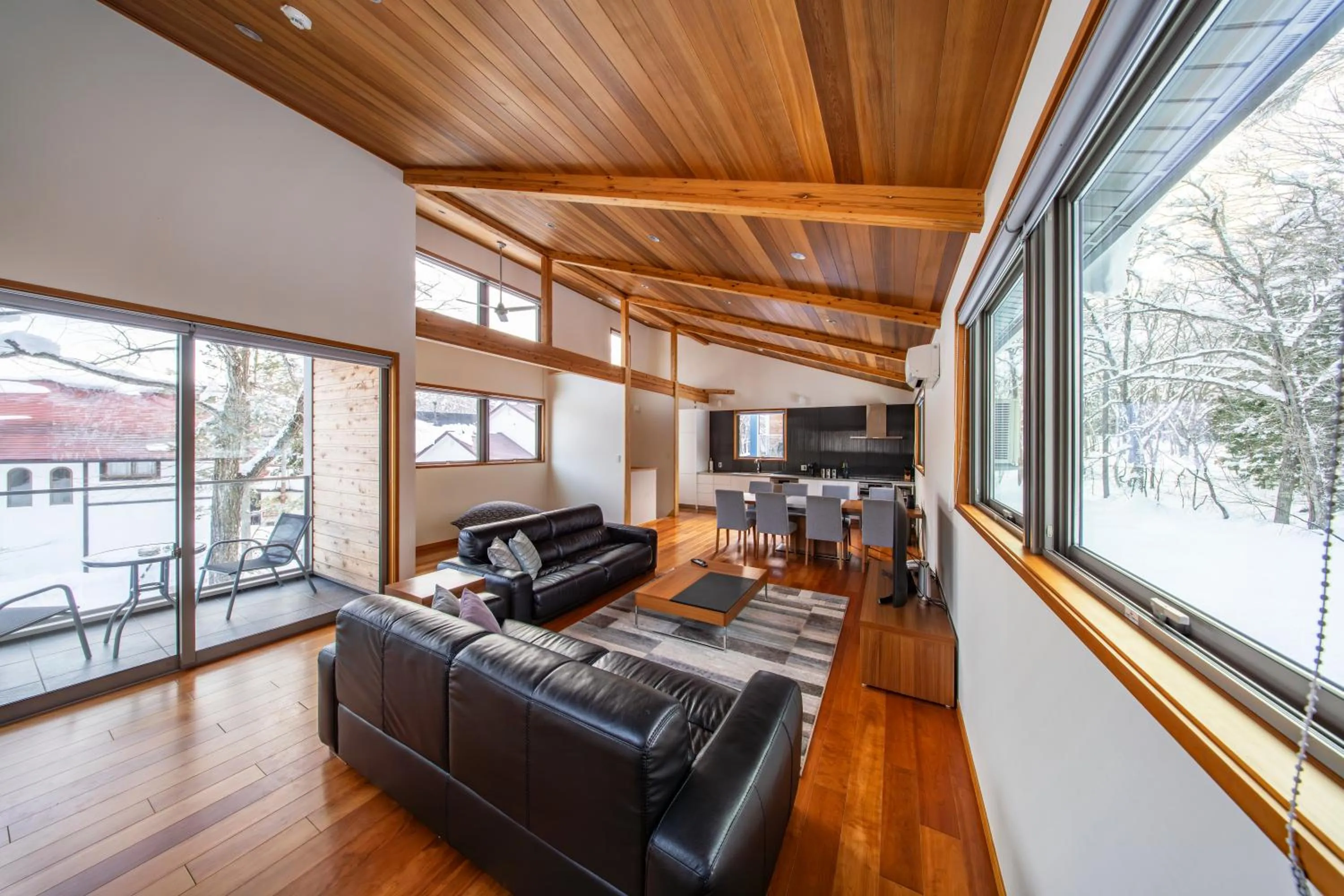 Communal lounge/ TV room in Bluebird Chalets by The Hakuba Collection