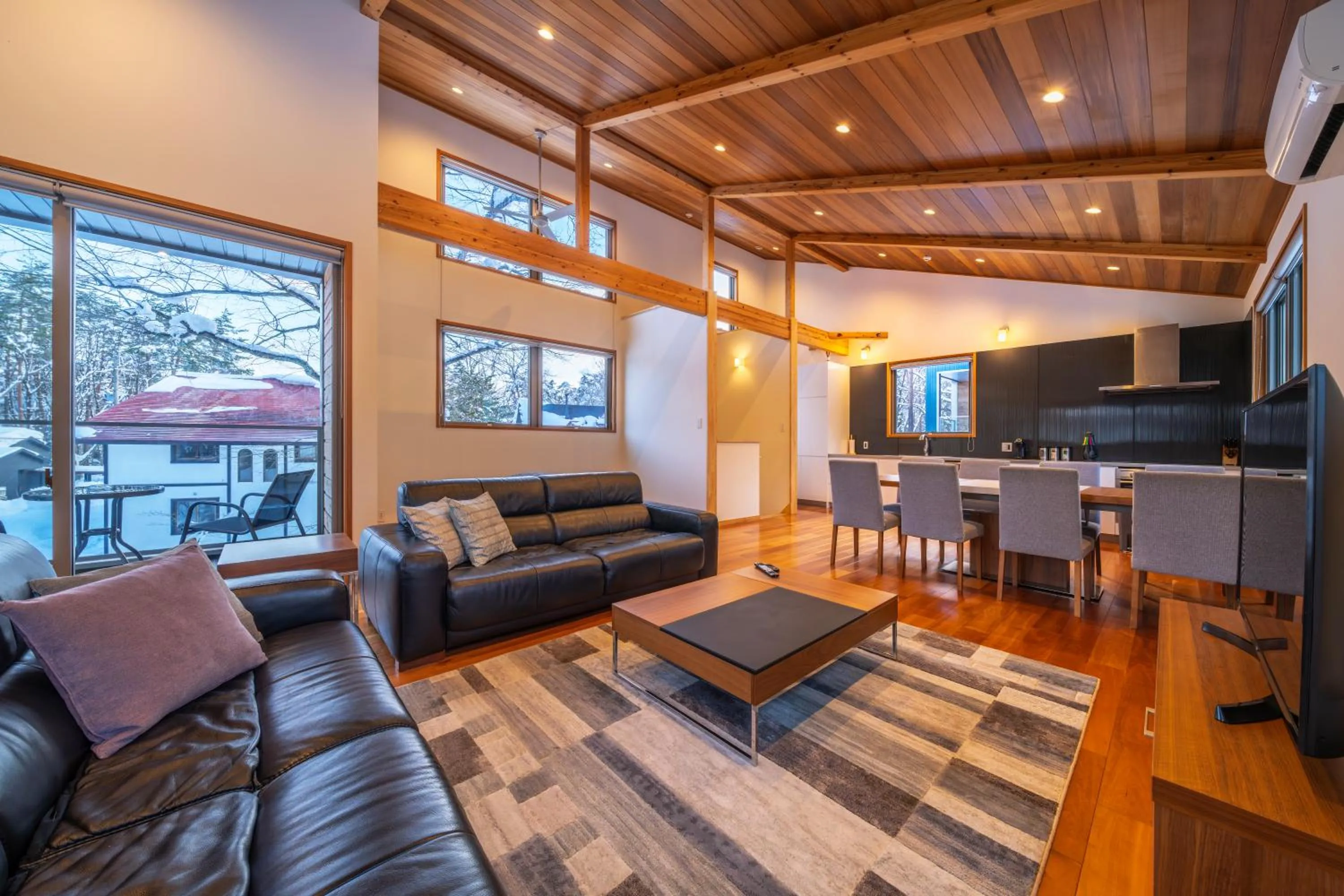 Communal lounge/ TV room in Bluebird Chalets by The Hakuba Collection