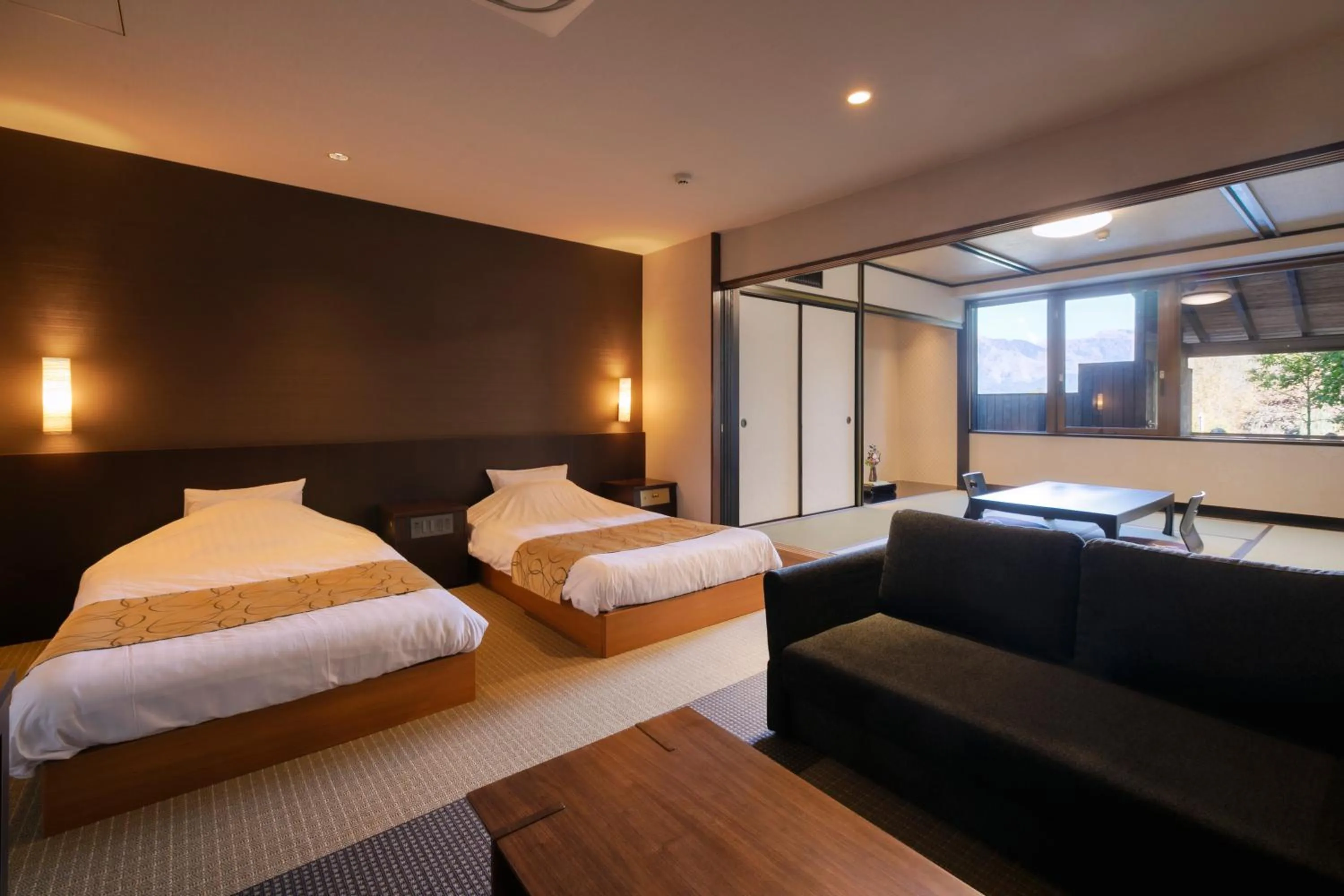 Bed in Hotel Yumeshizuku