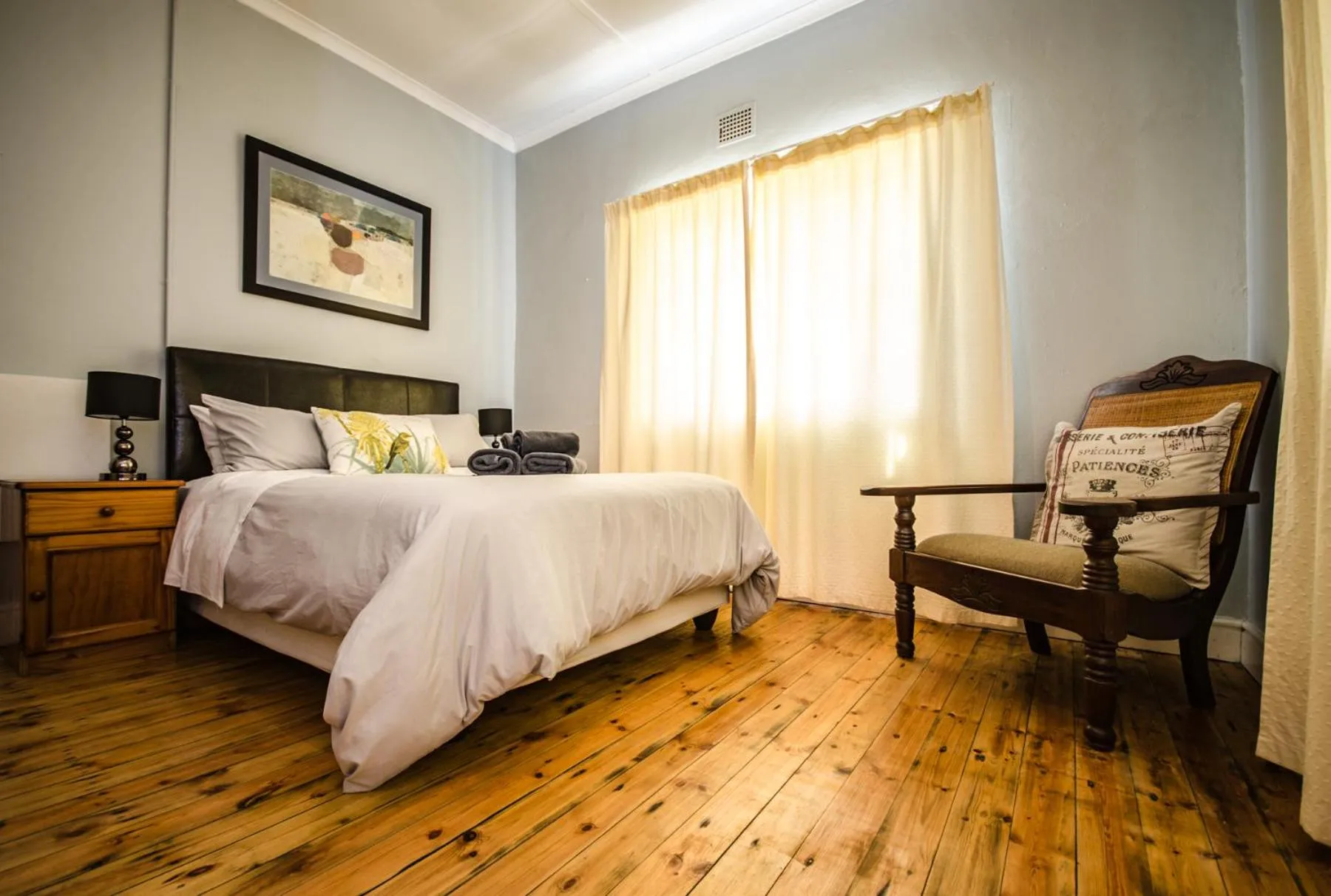 Bed in Reflections Guest Farm