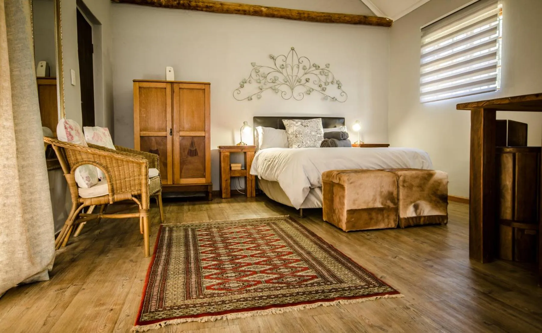 Bed in Reflections Guest Farm