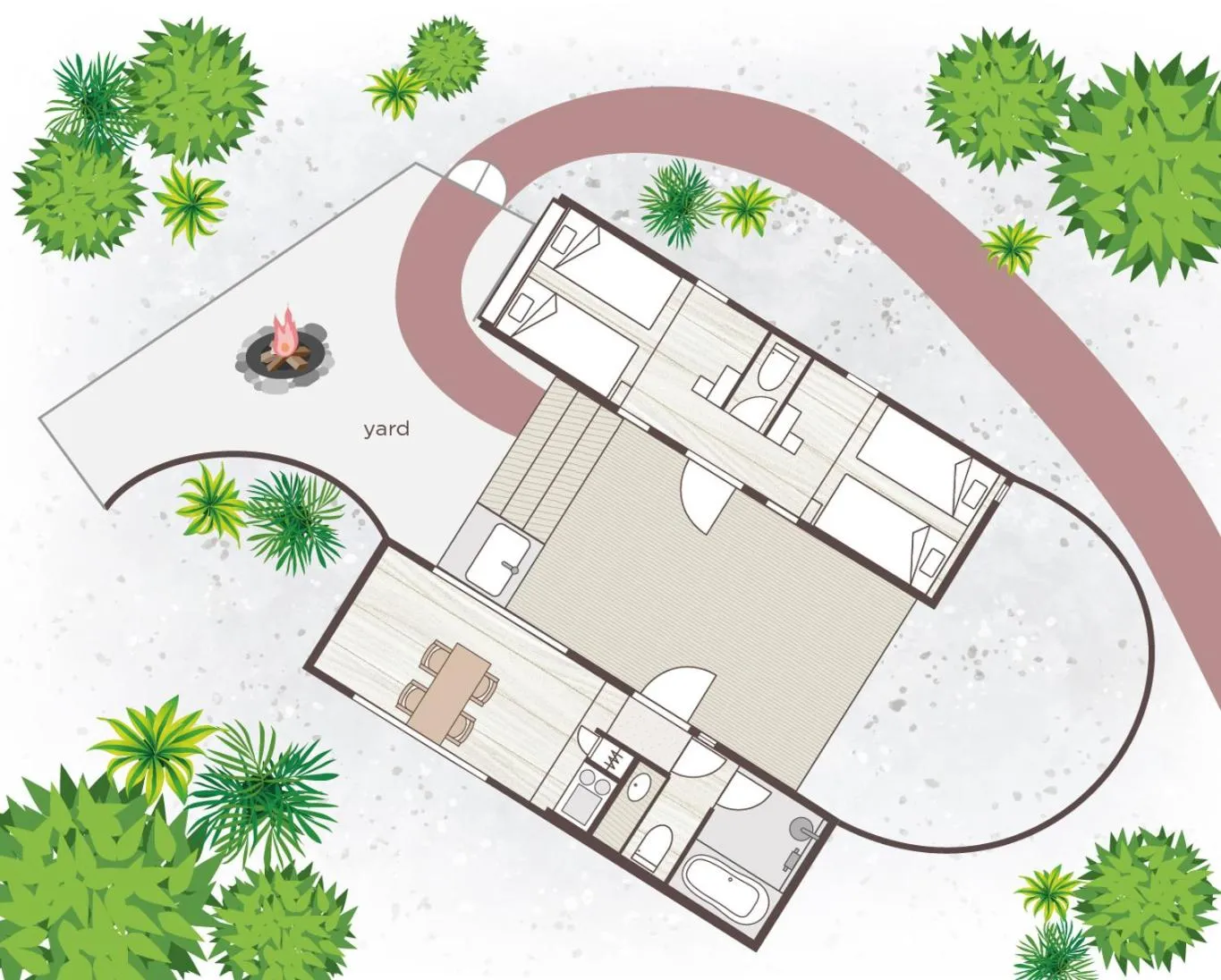 Floor plan in BLANC FUJI