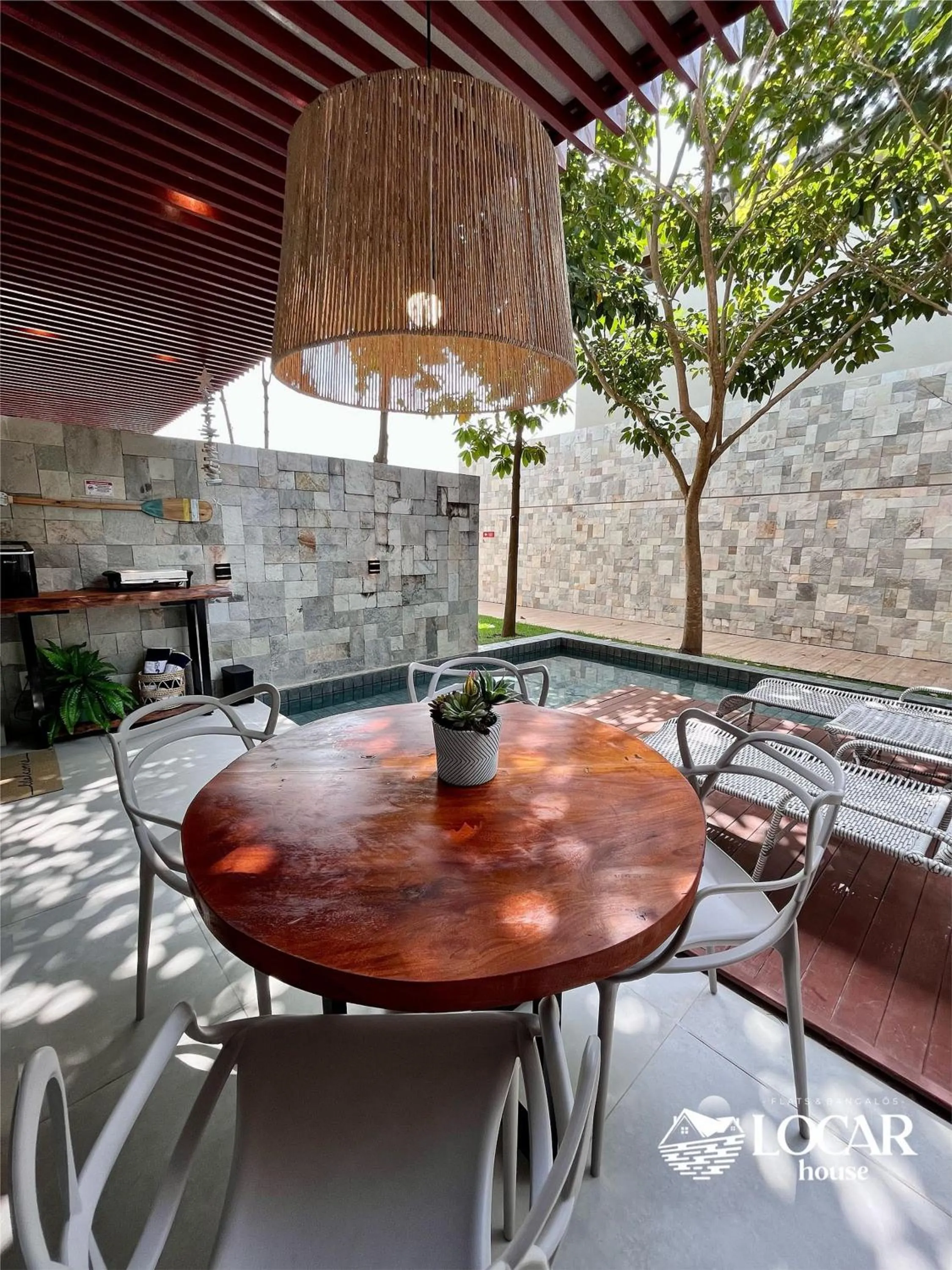 Balcony/Terrace in Flat Luxo com piscina privativa Resort île de Pipa - Locar House