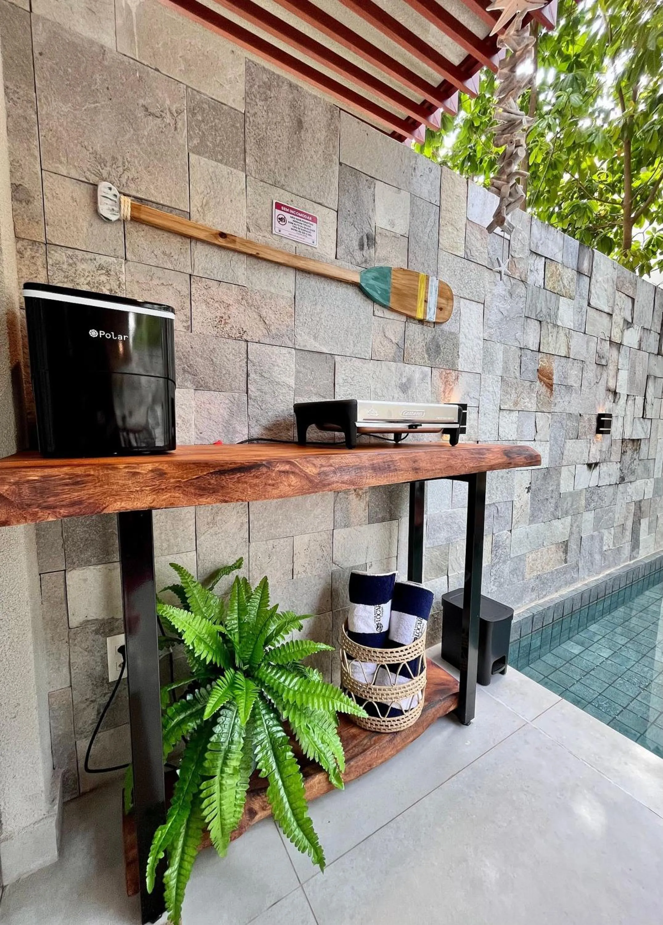 Balcony/Terrace in Flat Luxo com piscina privativa Resort île de Pipa - Locar House