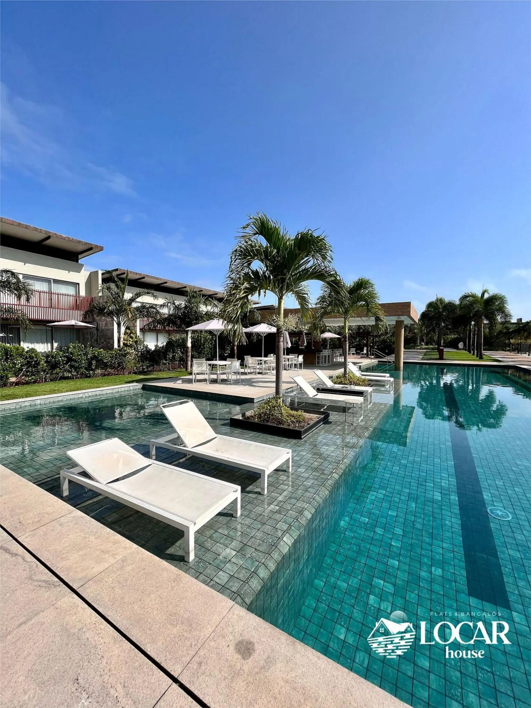 Swimming pool in Flat Luxo com piscina privativa Resort île de Pipa - Locar House