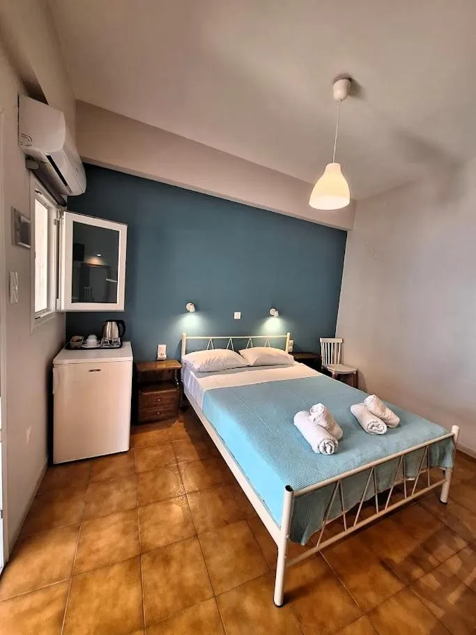 Bed in Perdika Mare Guesthouse