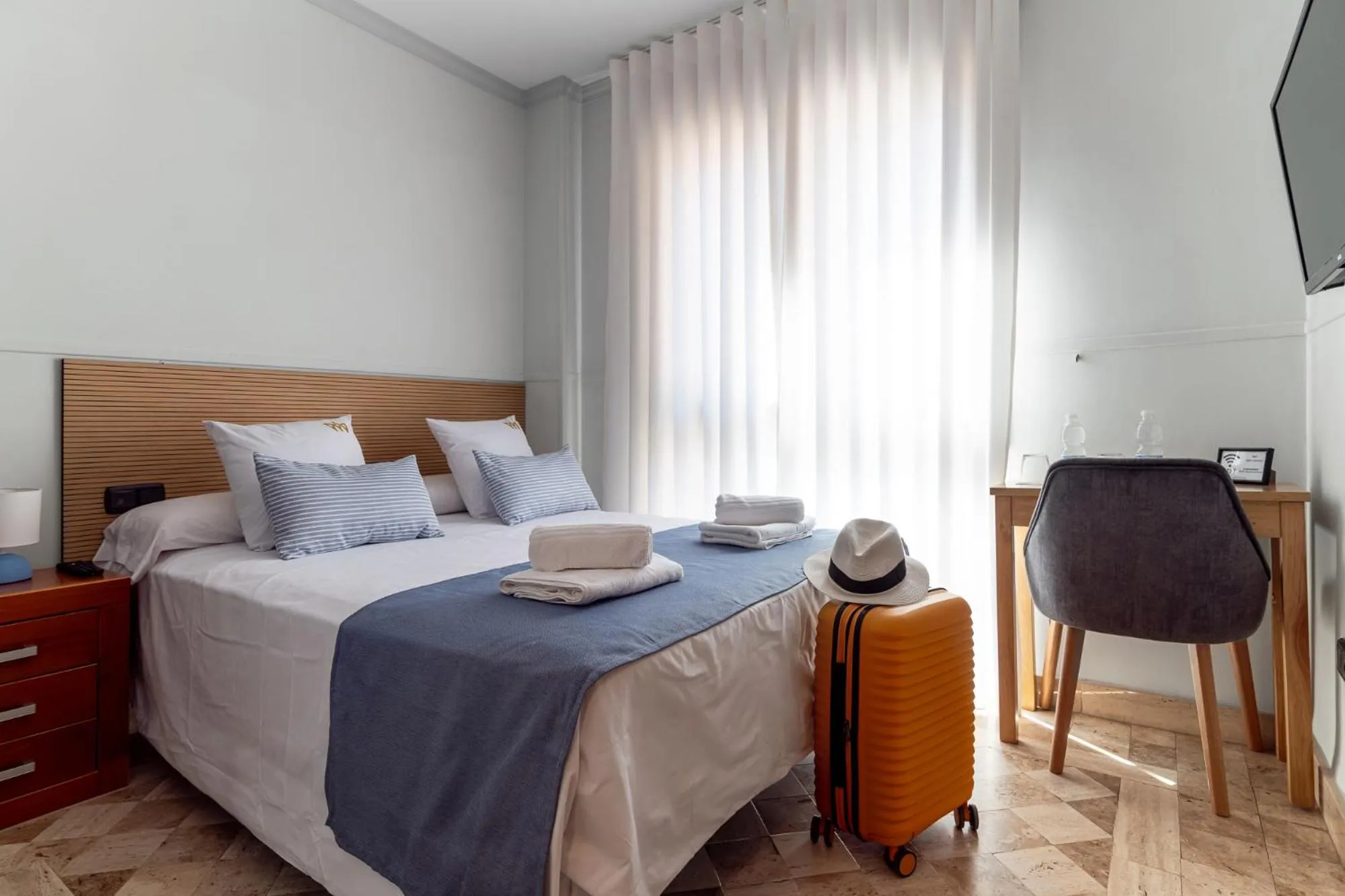 Bed in Hotel Reina Mora