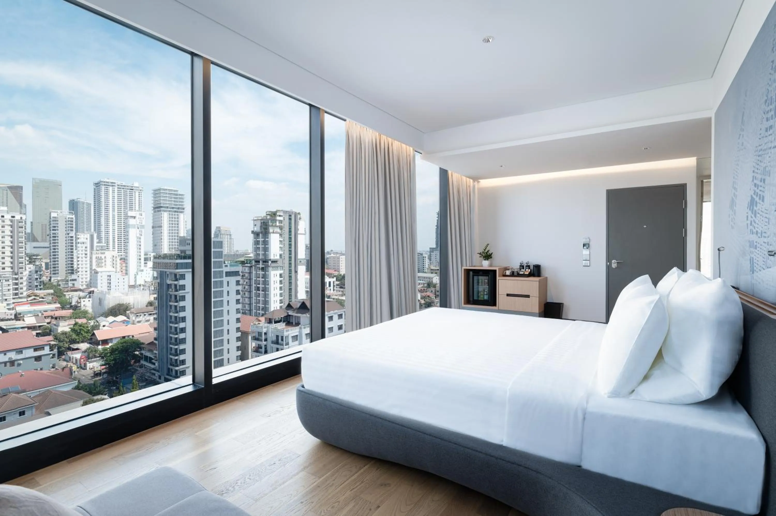 View (from property/room), Bed in Novotel Phnom Penh BKK 1