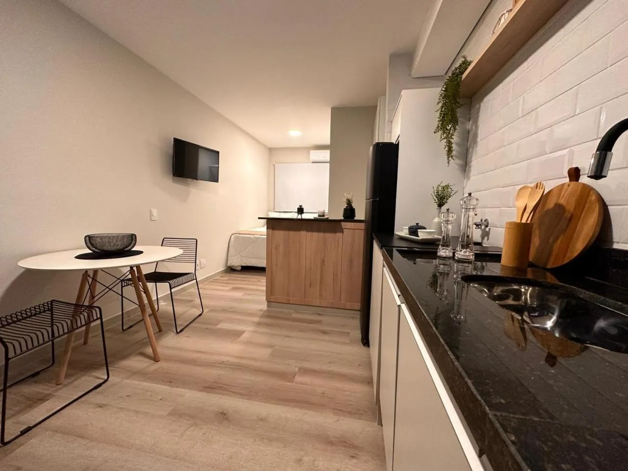 Living room in Apê Brooklin -Berrini