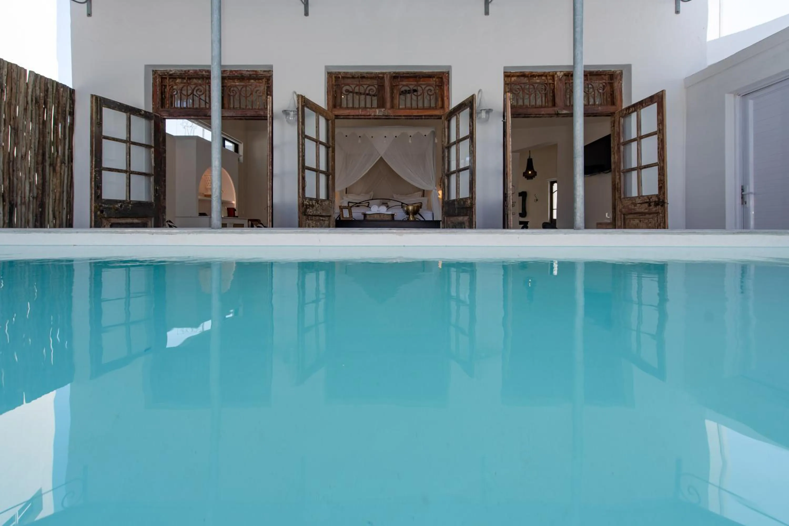 Pool view in The Ivory Haus