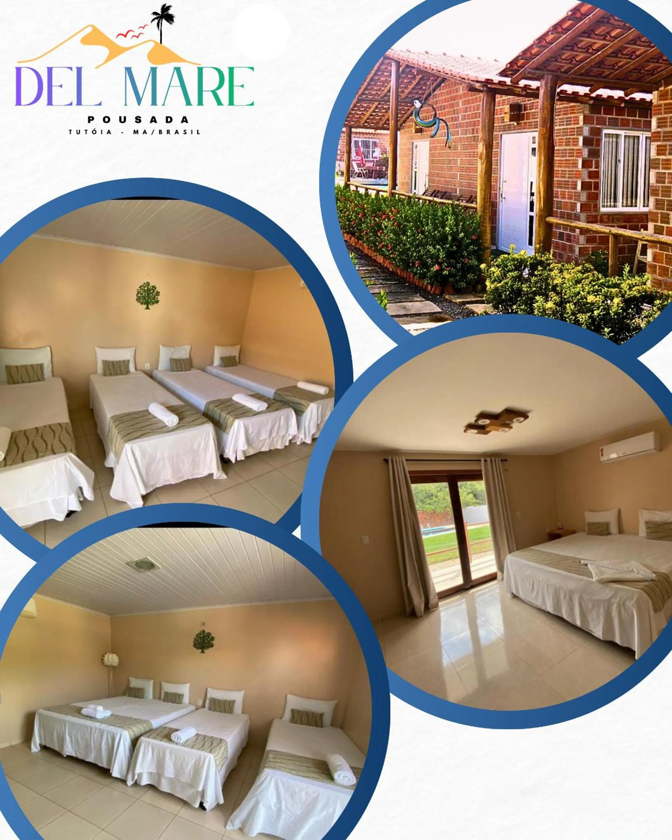 Bed in Pousada Del Mare