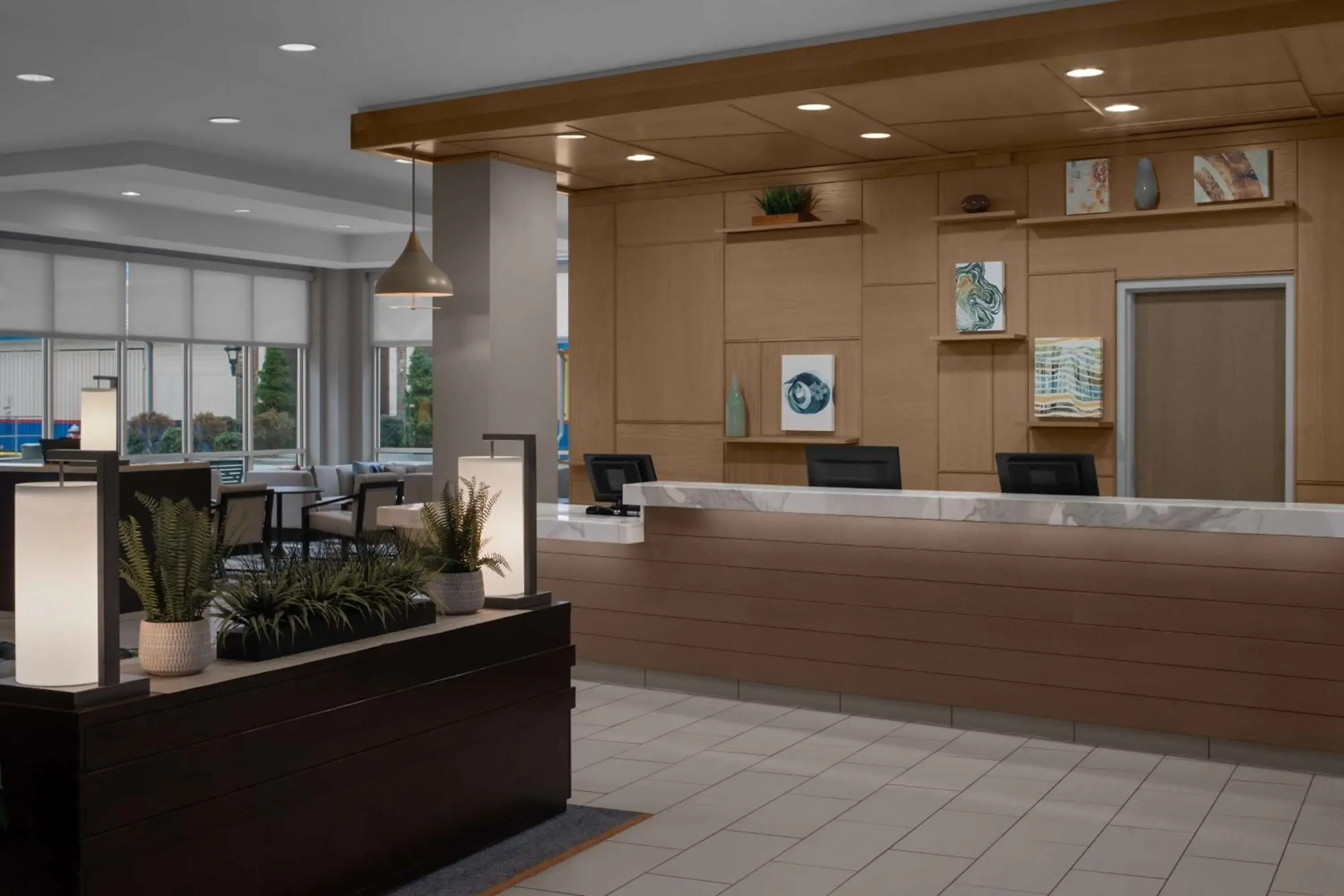 Lobby or reception in Hyatt House Raleigh North Hills Lobby or reception in Hyatt House Raleigh North Hills