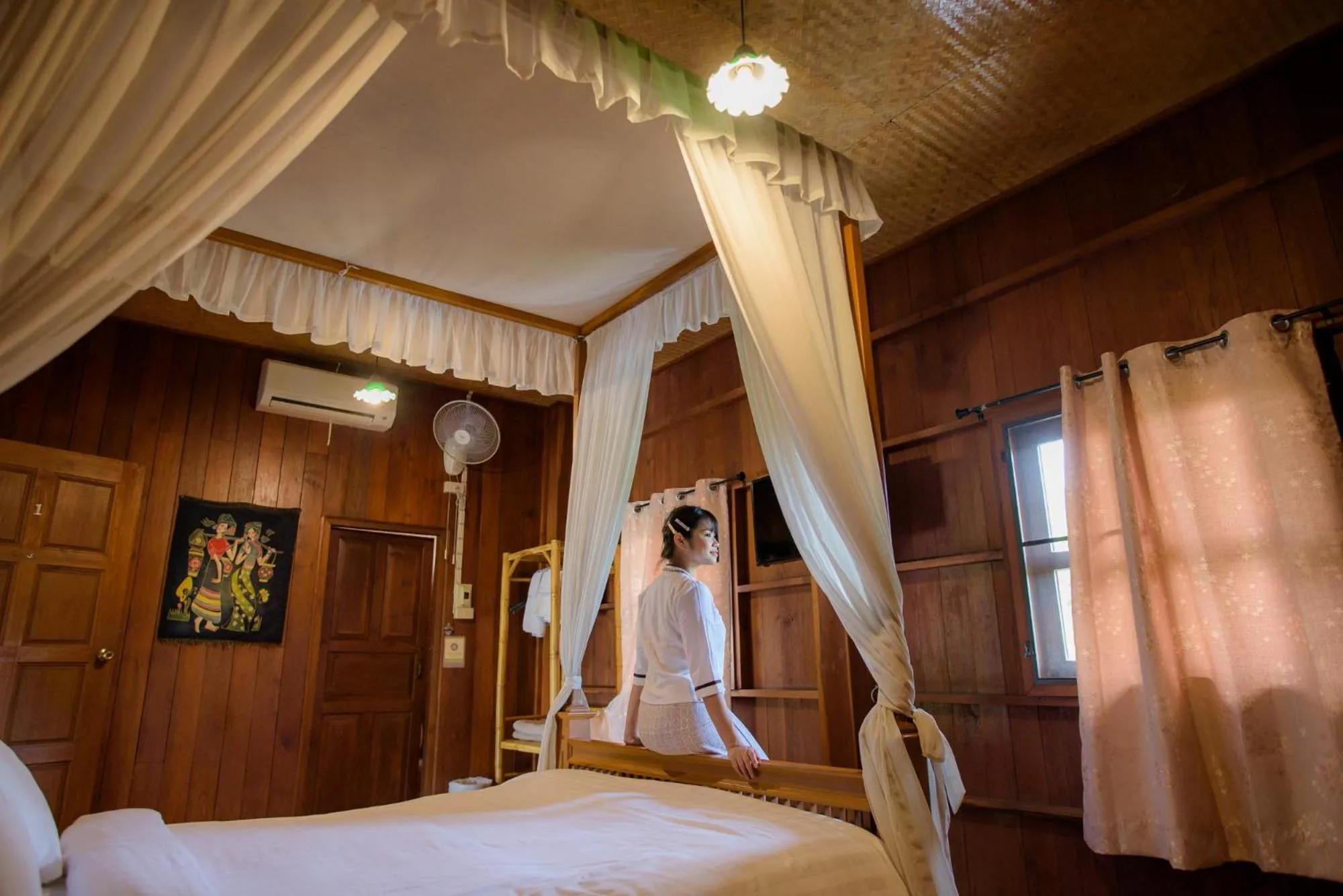 Bed in Herntai Resort Maelanoi