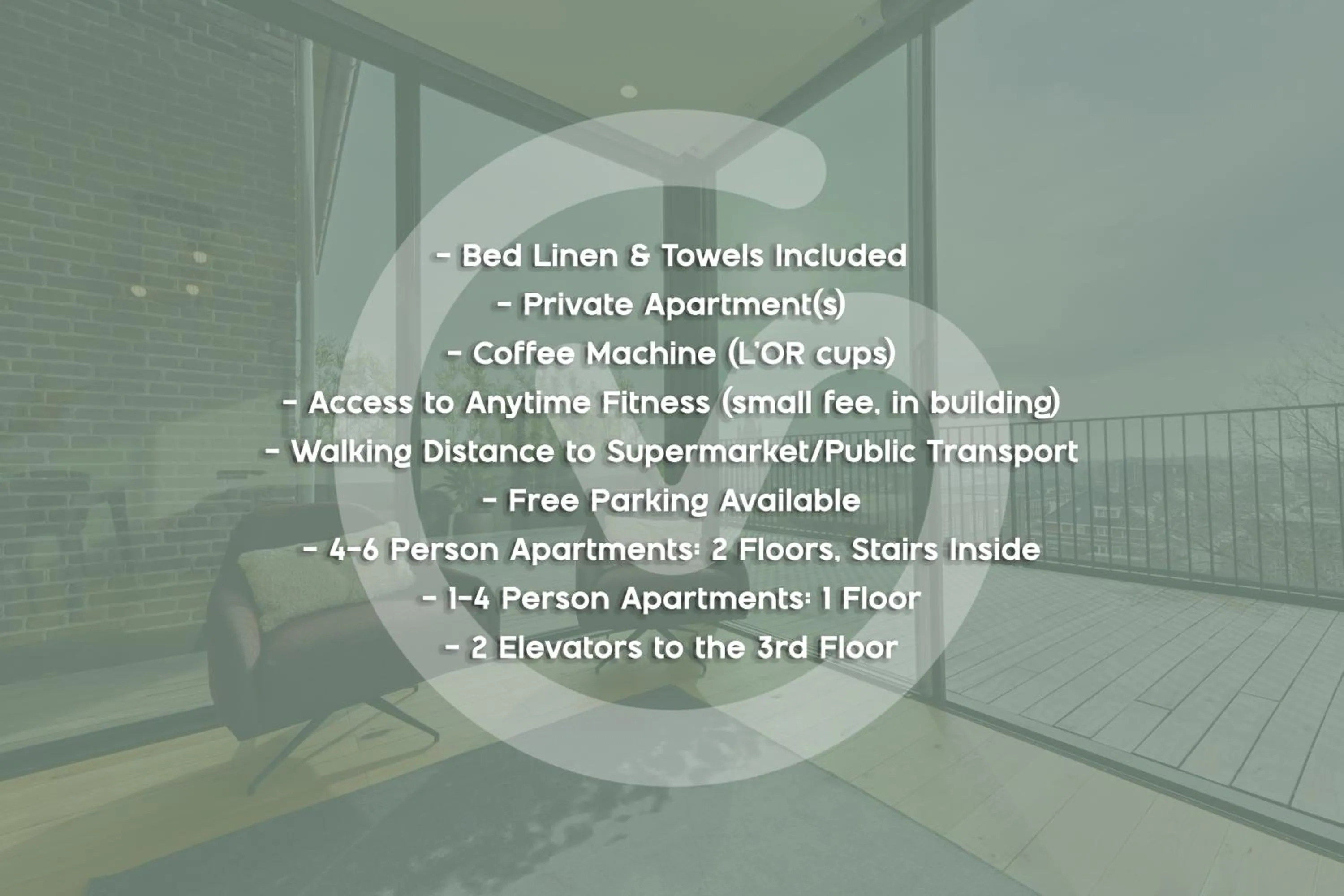 12, Apartments, 4-6 Pers, Central, Stunning View, Near Supermarket & Public Transport