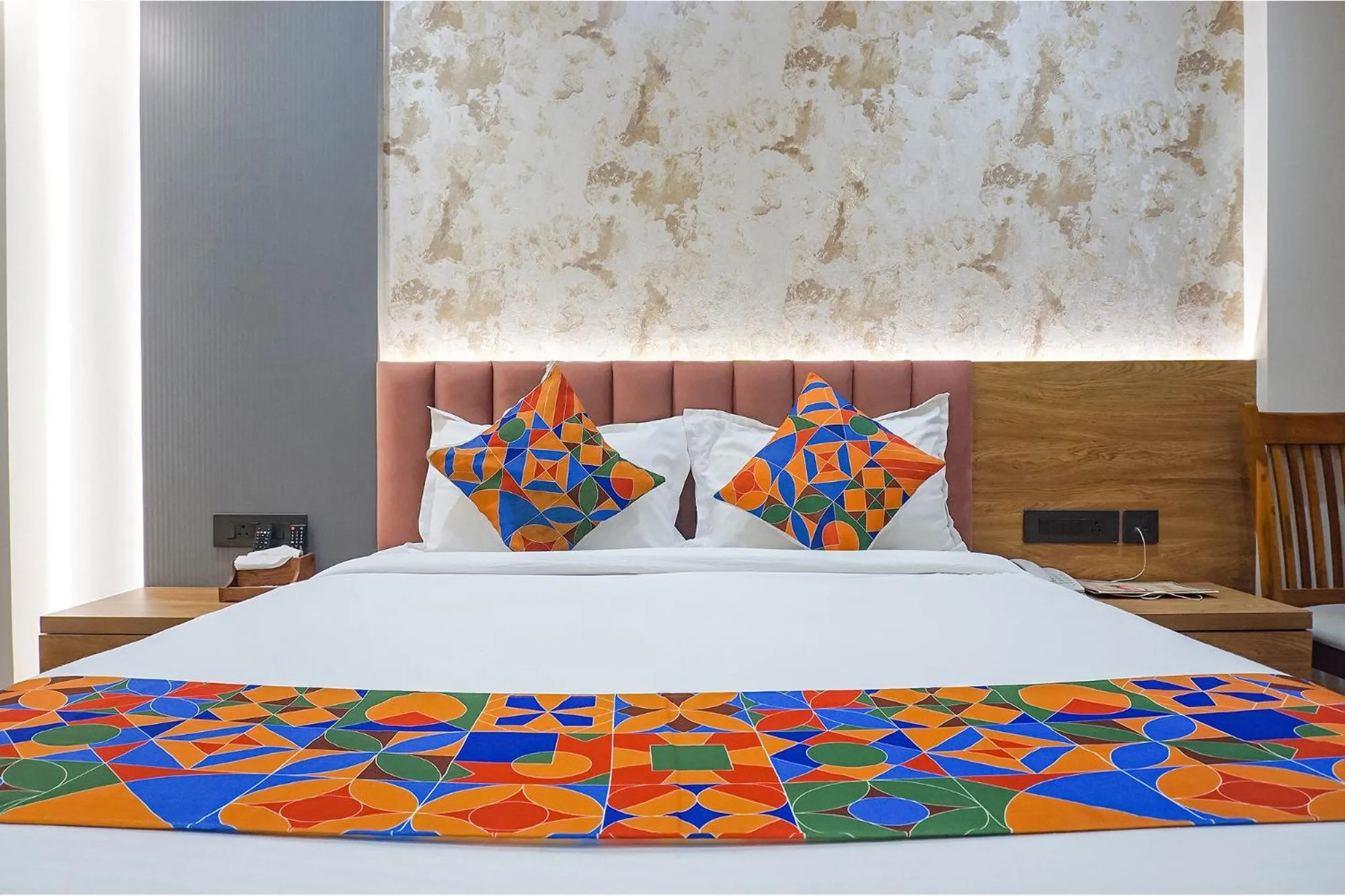 Bed in FabHotel Prime Shourya Residency - Nr Maharshi Karve Museum