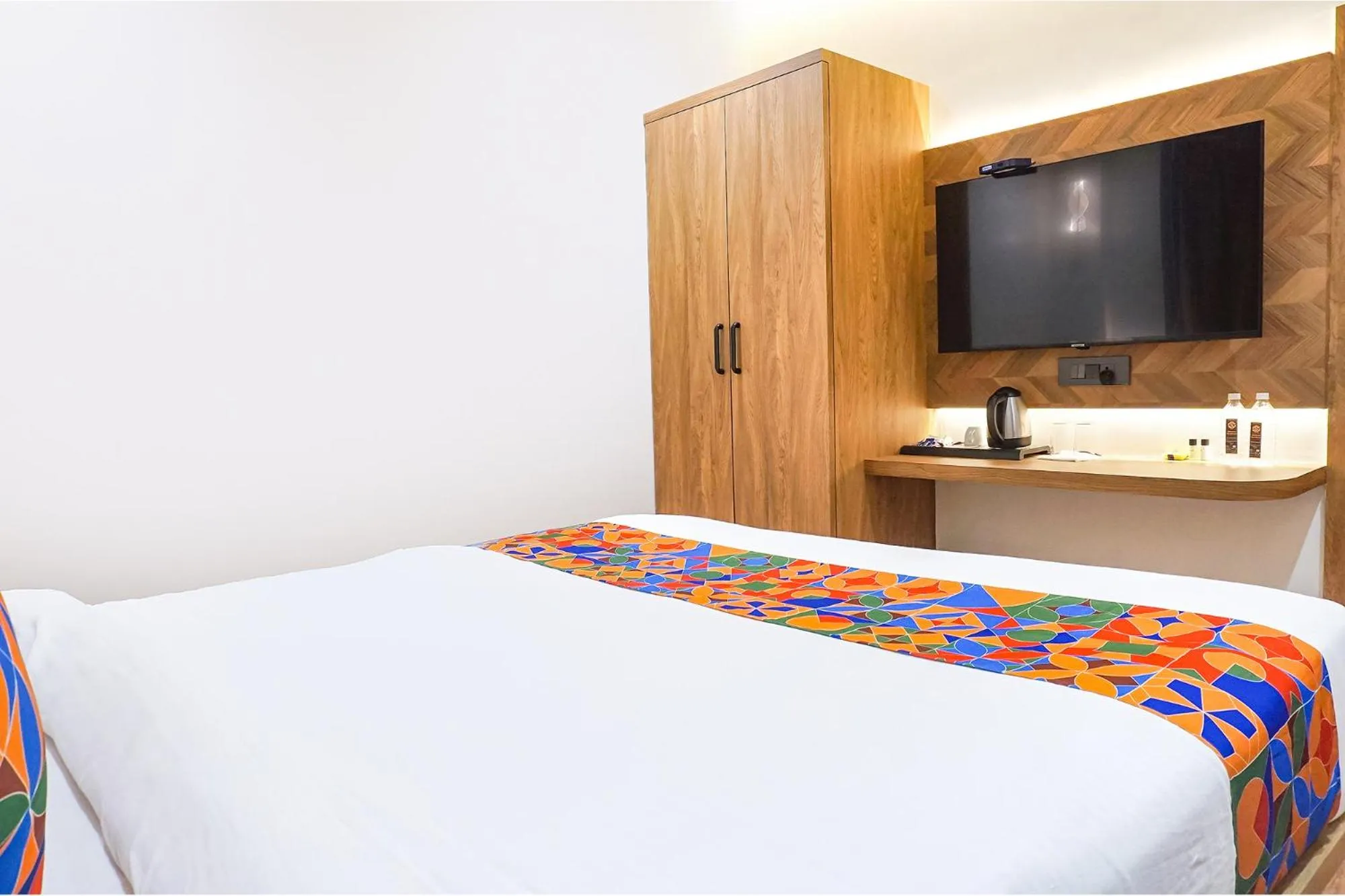 Bed in FabHotel Prime Shourya Residency - Nr Maharshi Karve Museum