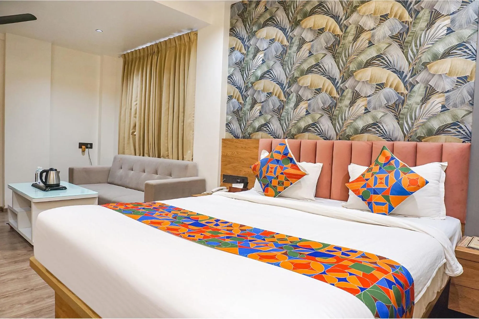 Bed in FabHotel Prime Shourya Residency - Nr Maharshi Karve Museum