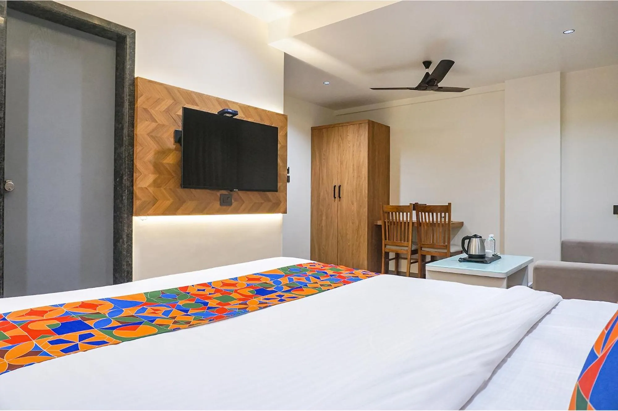 Bed in FabHotel Prime Shourya Residency - Nr Maharshi Karve Museum
