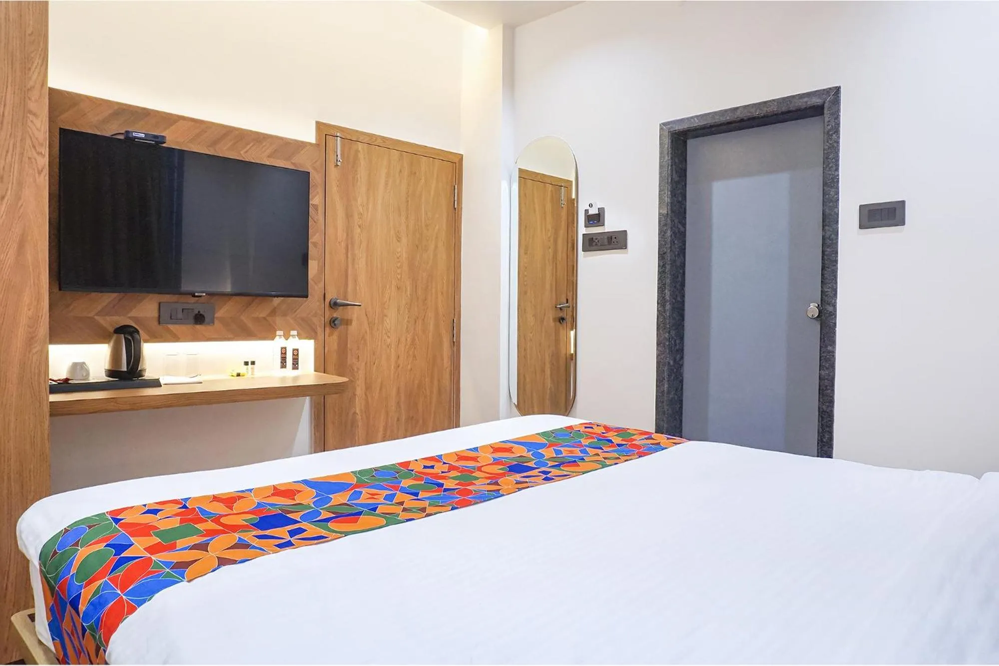 Bed in FabHotel Prime Shourya Residency - Nr Maharshi Karve Museum