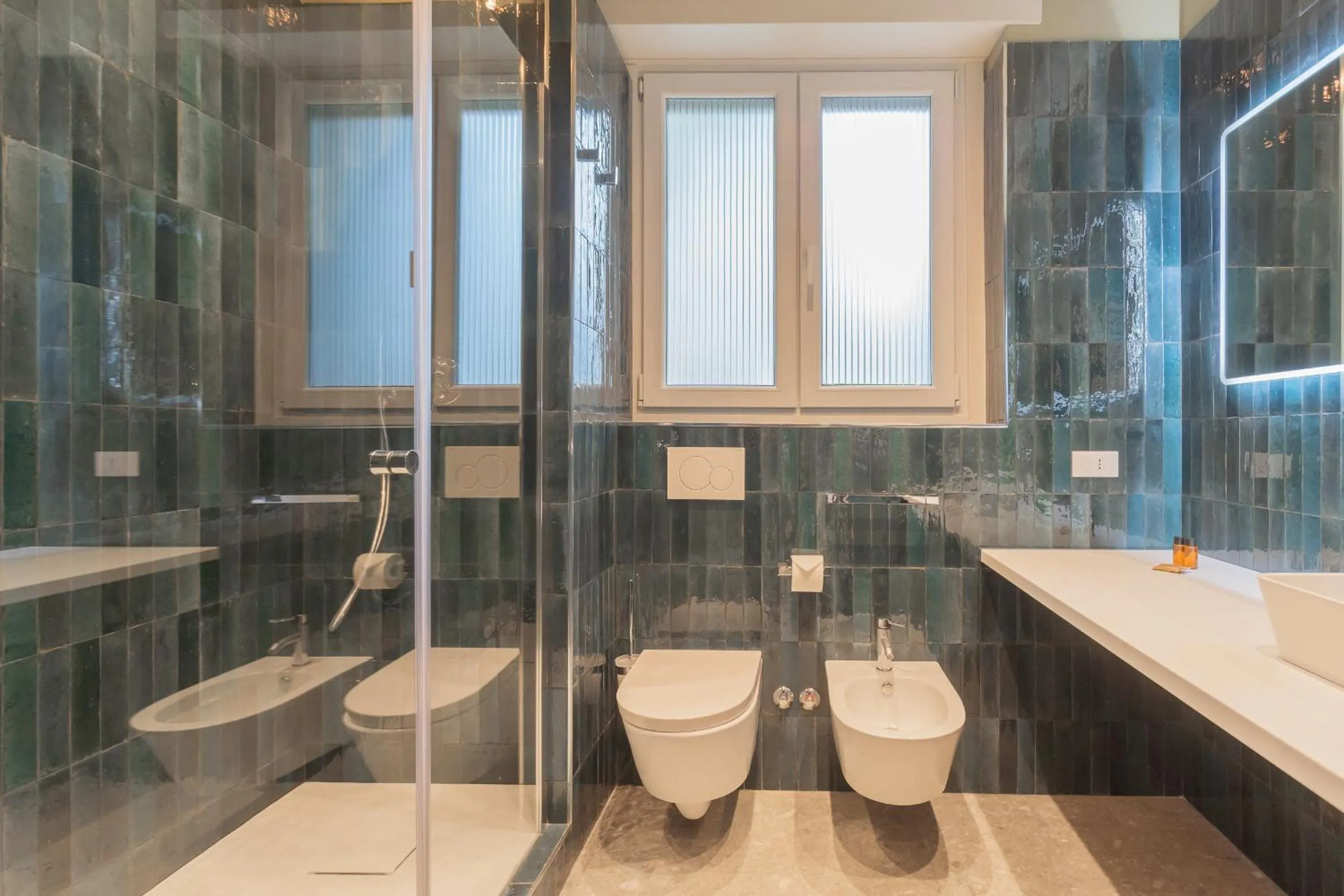 Shower in Marcello's Como Lake