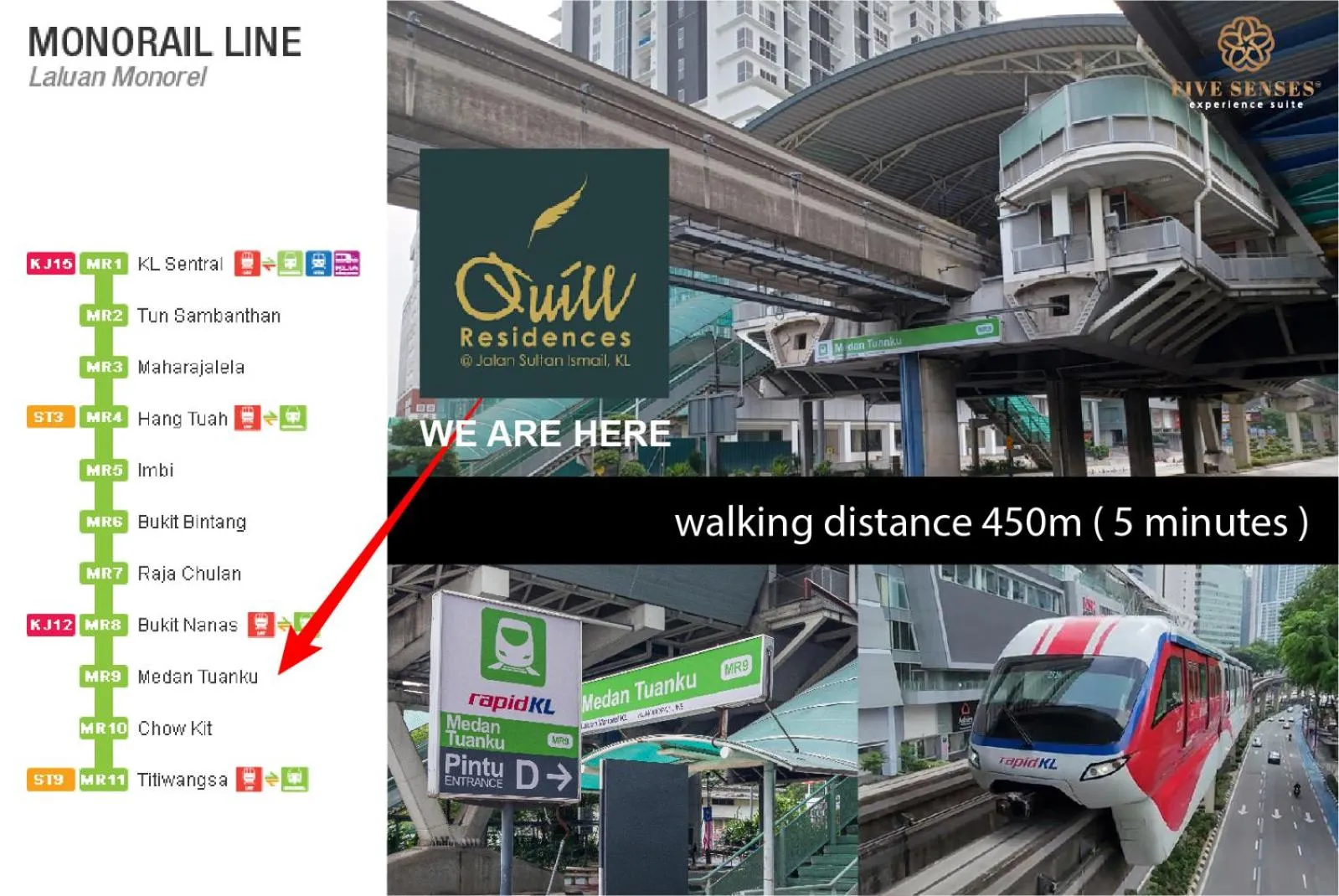 Location in Quill Residences Kuala Lumpur, Five Senses