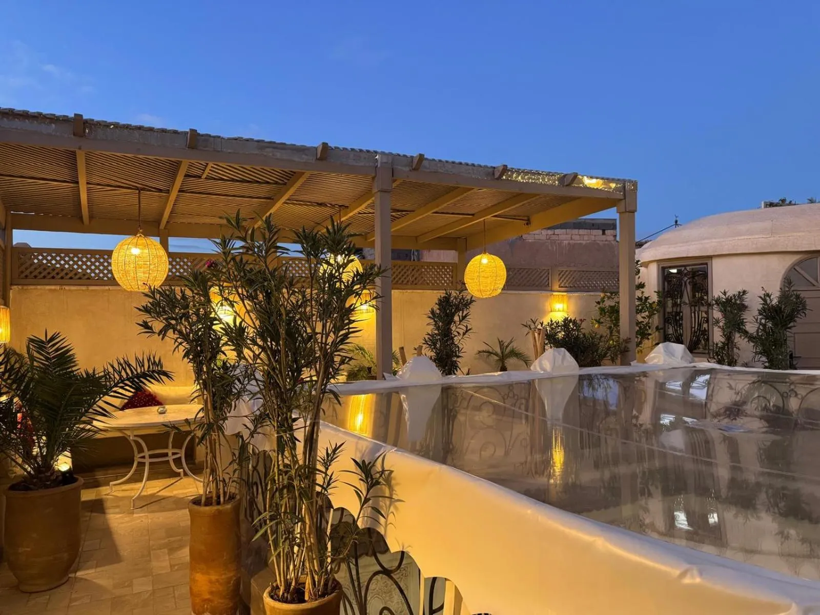 Patio in Riad Dollar Des Sables & Spa