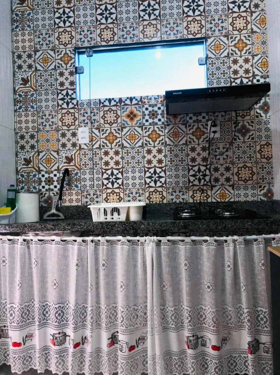 Kitchen or kitchenette in Pousada Boa Sorte