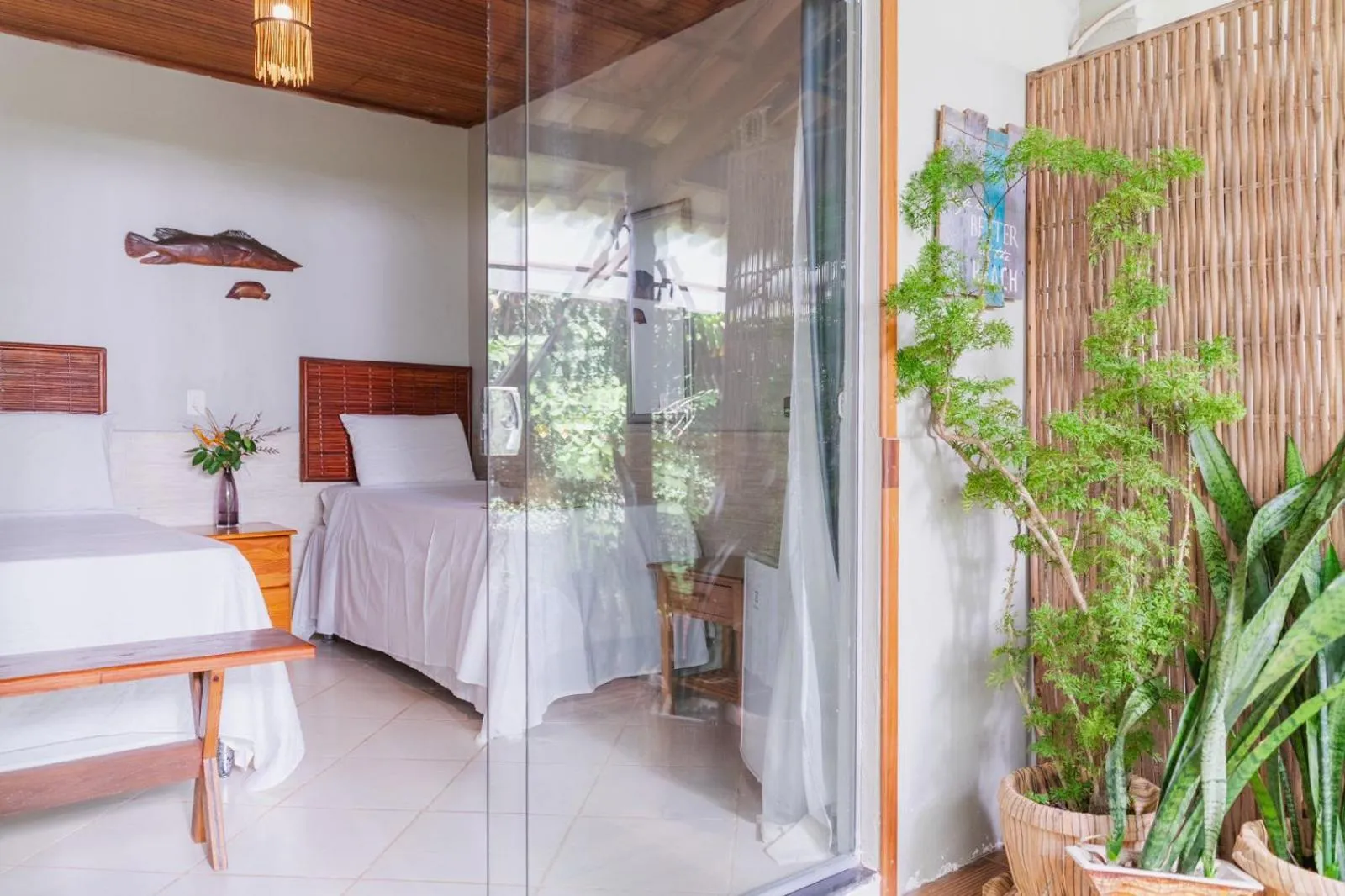 Bed in Pousada Villa Mares