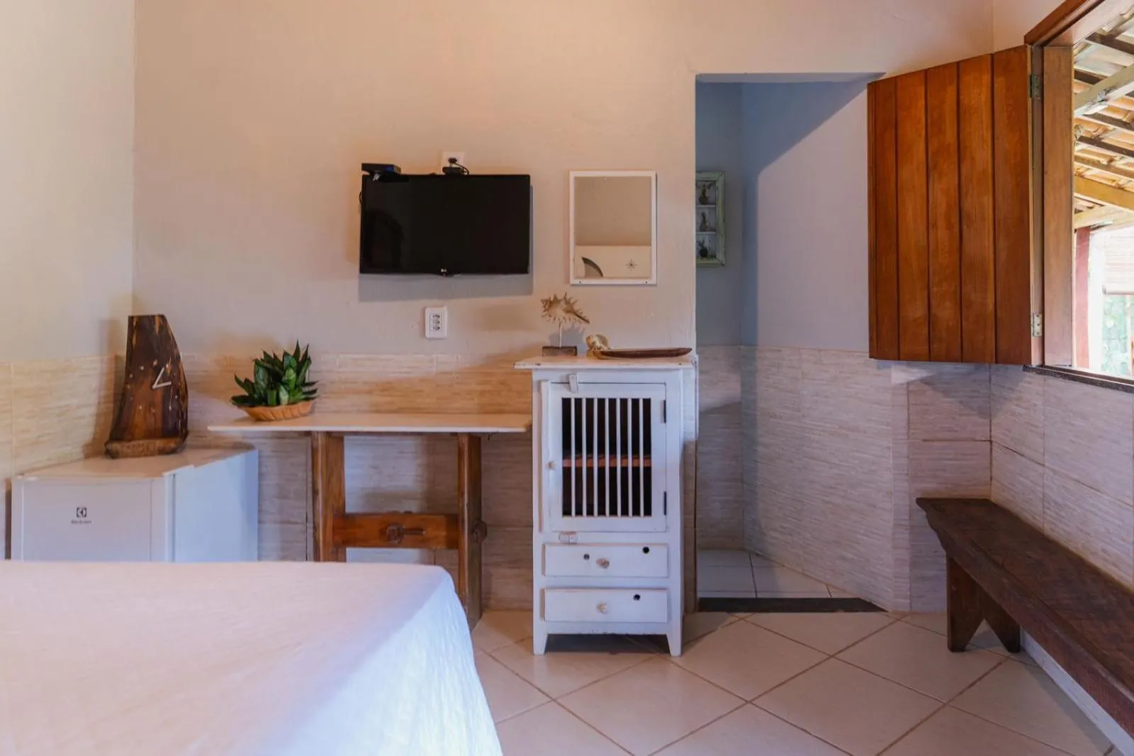 Bed in Pousada Villa Mares