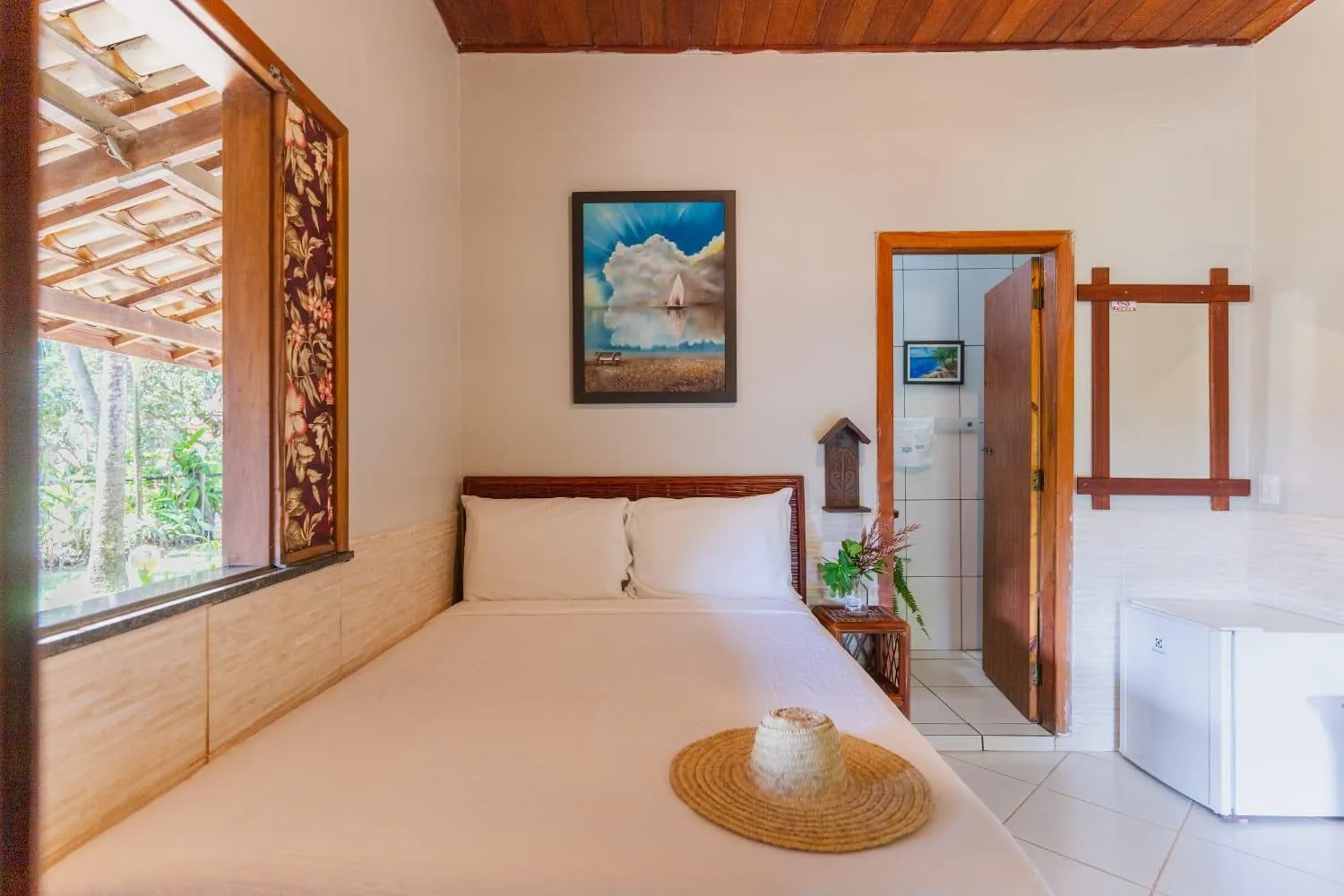 Bed in Pousada Villa Mares