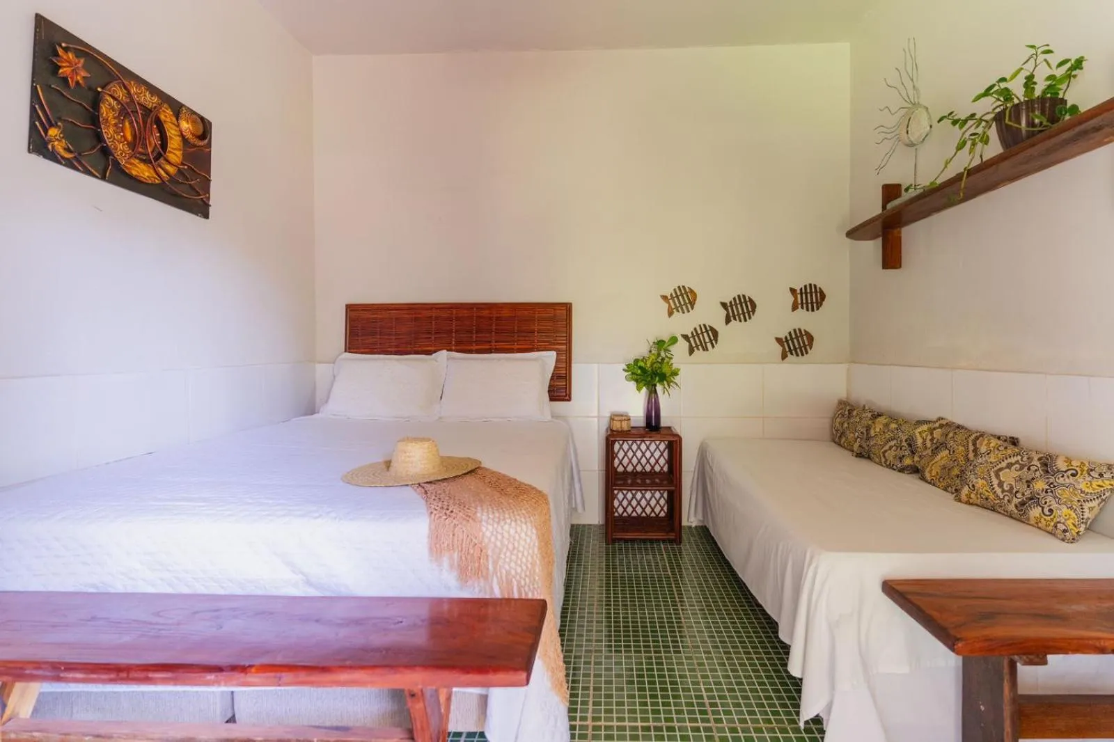 Bed in Pousada Villa Mares