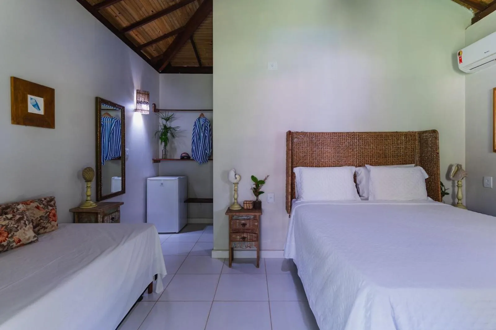 Bed in Pousada Villa Mares
