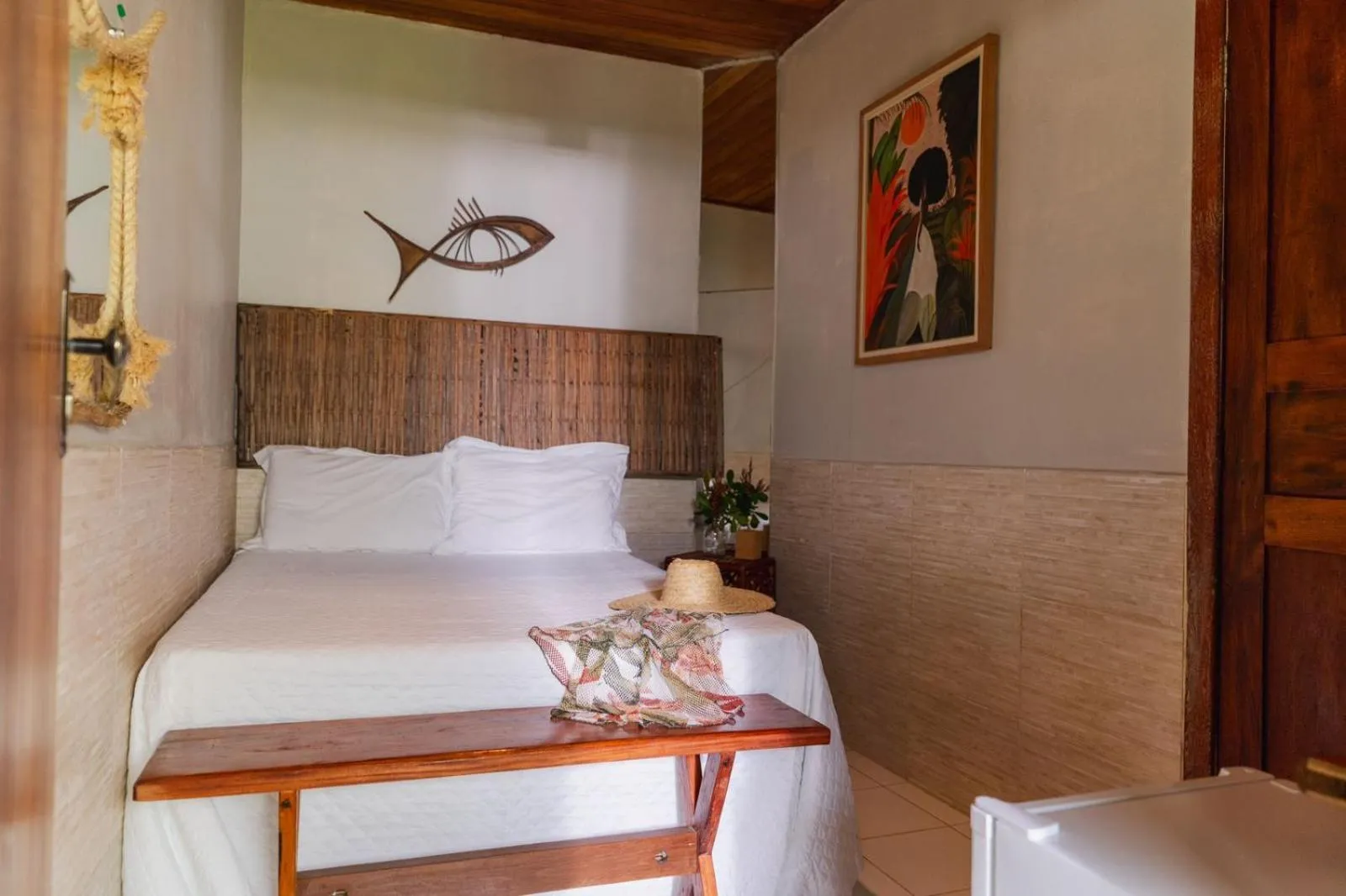 Bed in Pousada Villa Mares